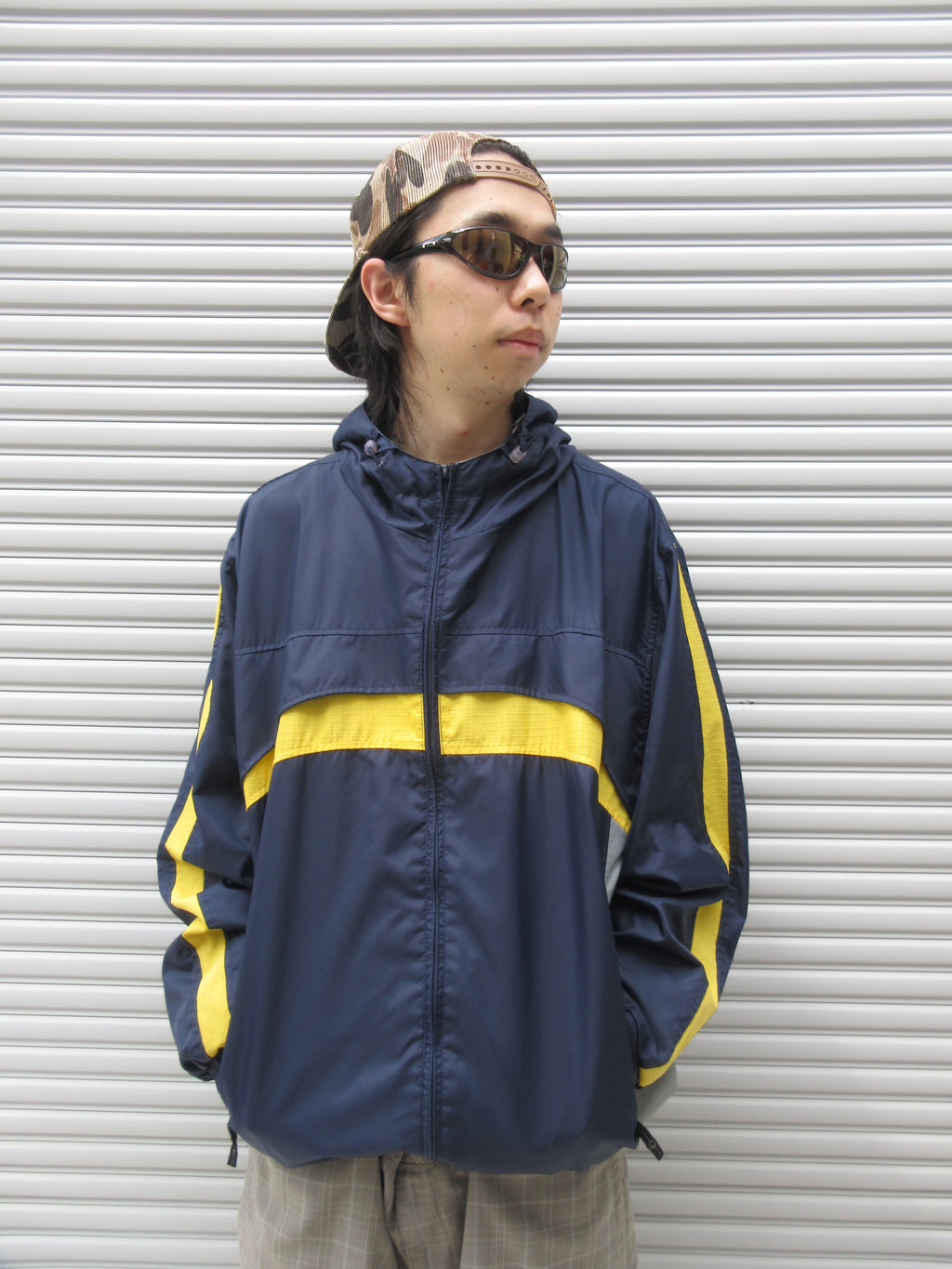 00s NO BOUNDARIES Design Nylon Jacket