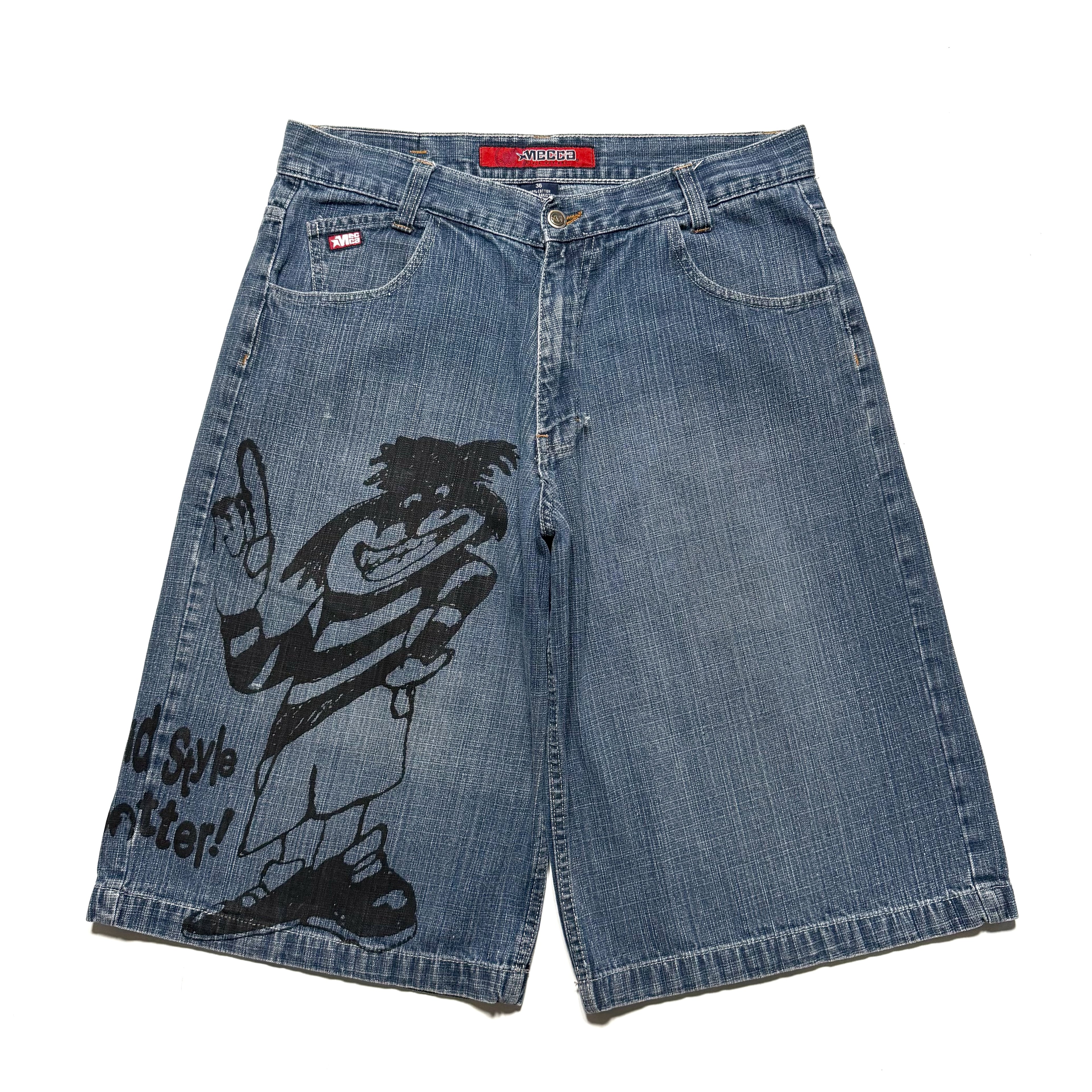 90~00s MECCA × ANRGRNY Super Baggy Denim Shorts