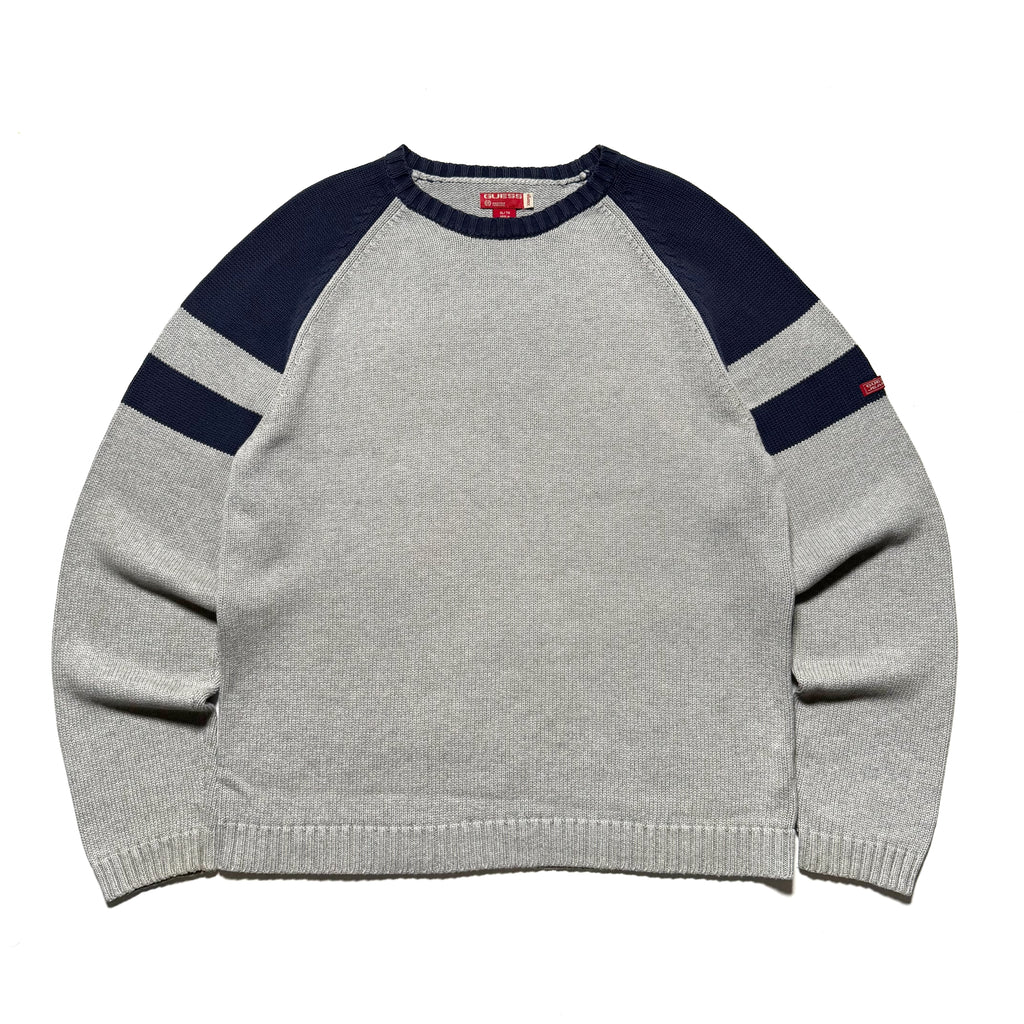00s GUESS Design Two-tone Knit Sweater