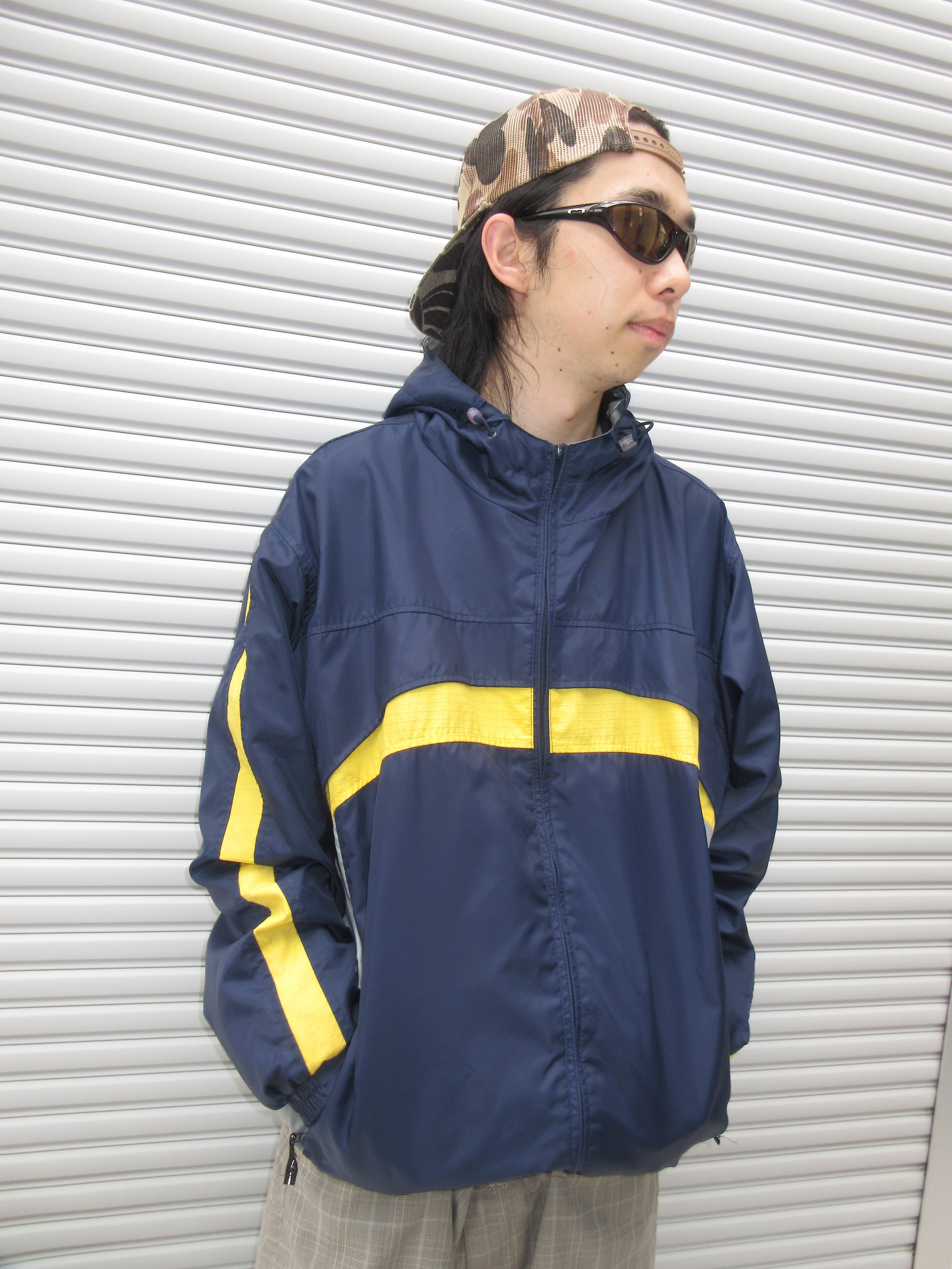 00s NO BOUNDARIES Design Nylon Jacket