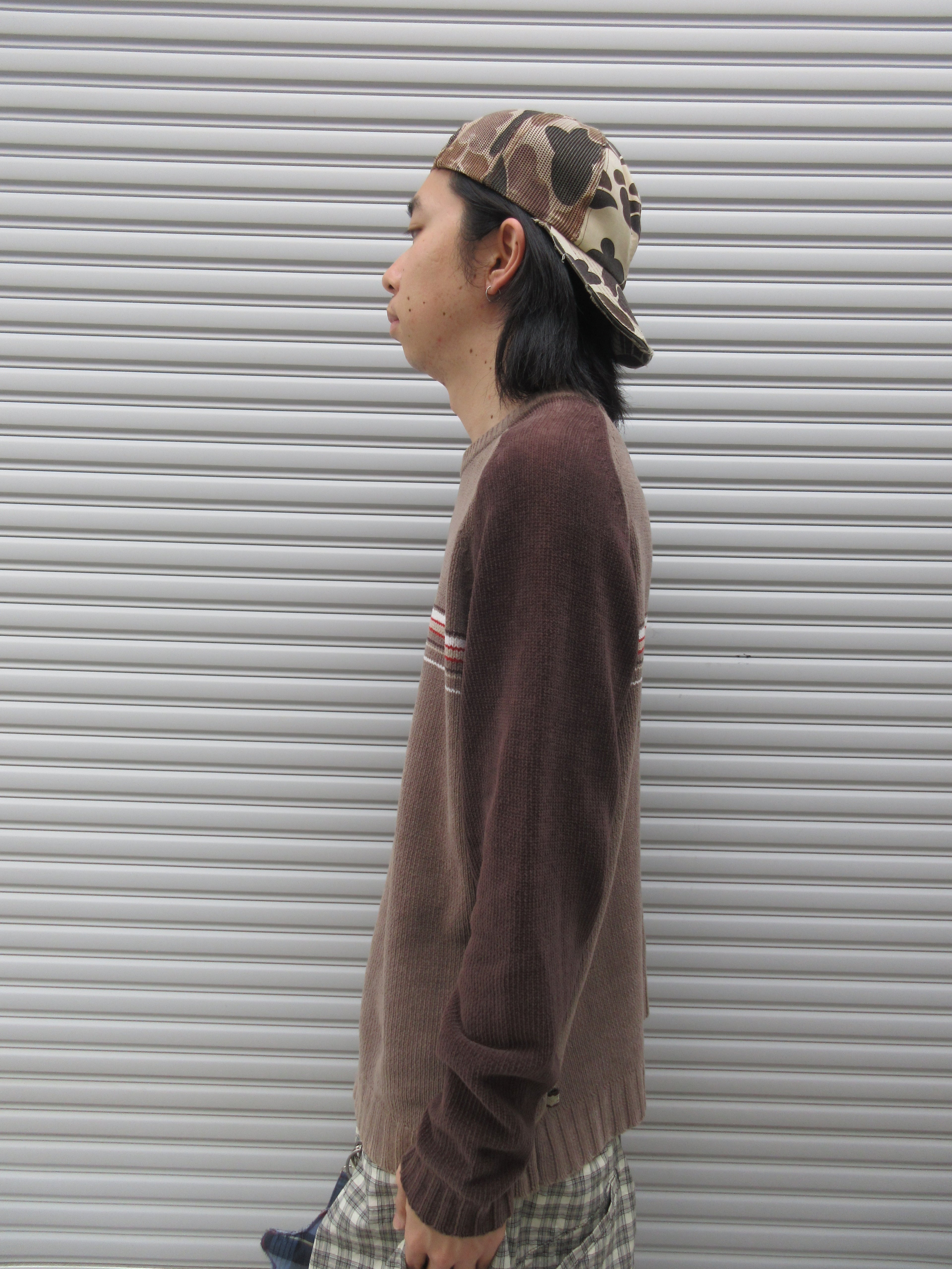 00s XG Border Lining Knit Sweater