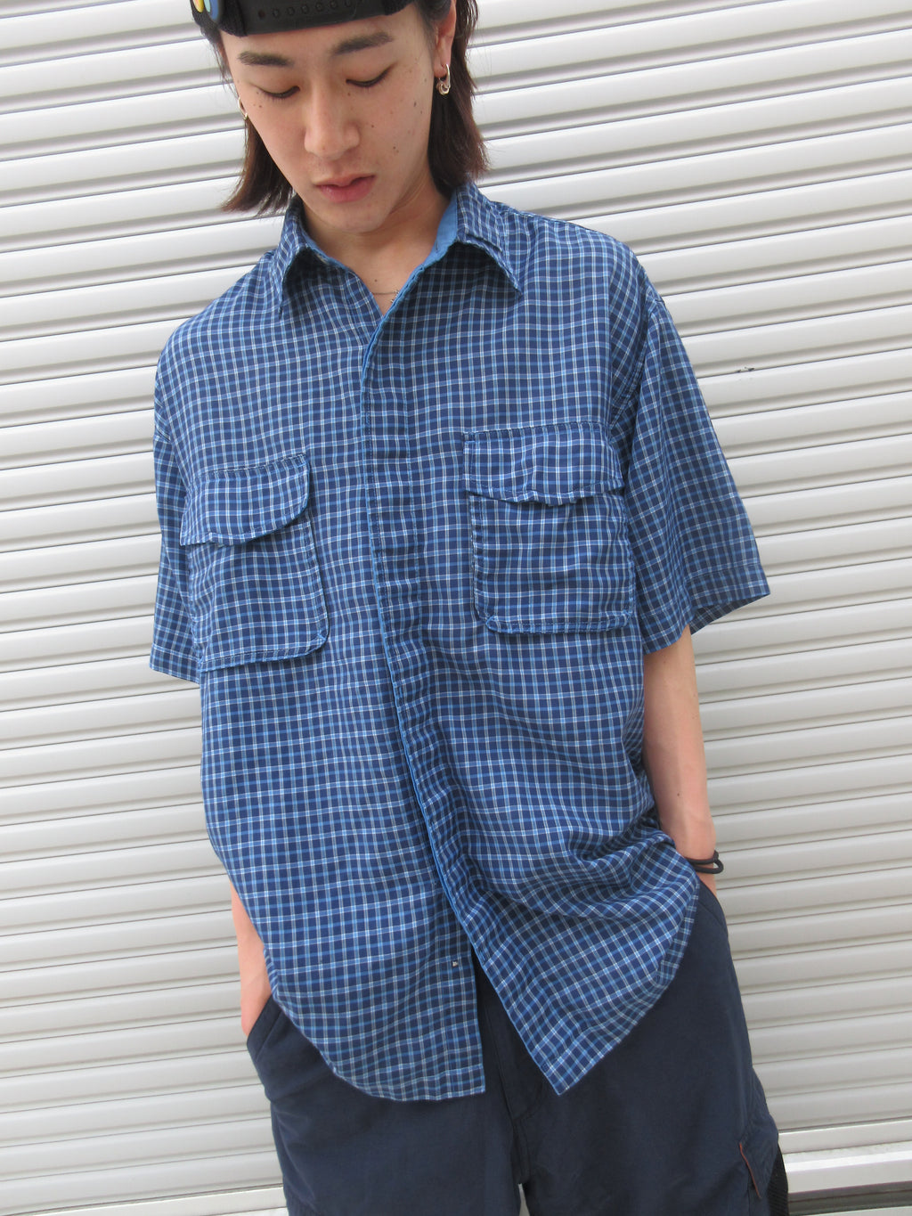00s Anchor Blue Check S/S Shirts