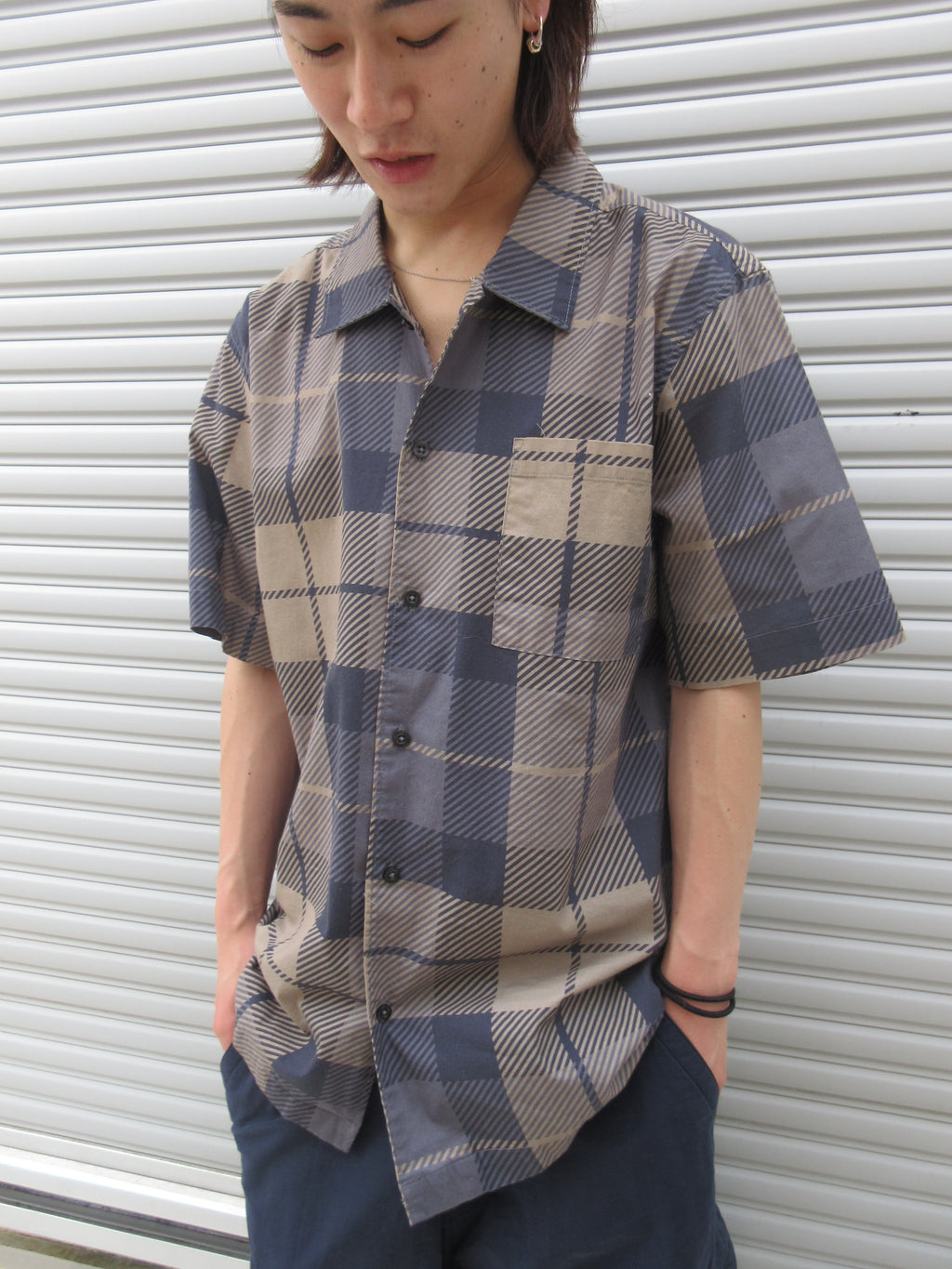 00s ENJOI Design Check S/S Shirts
