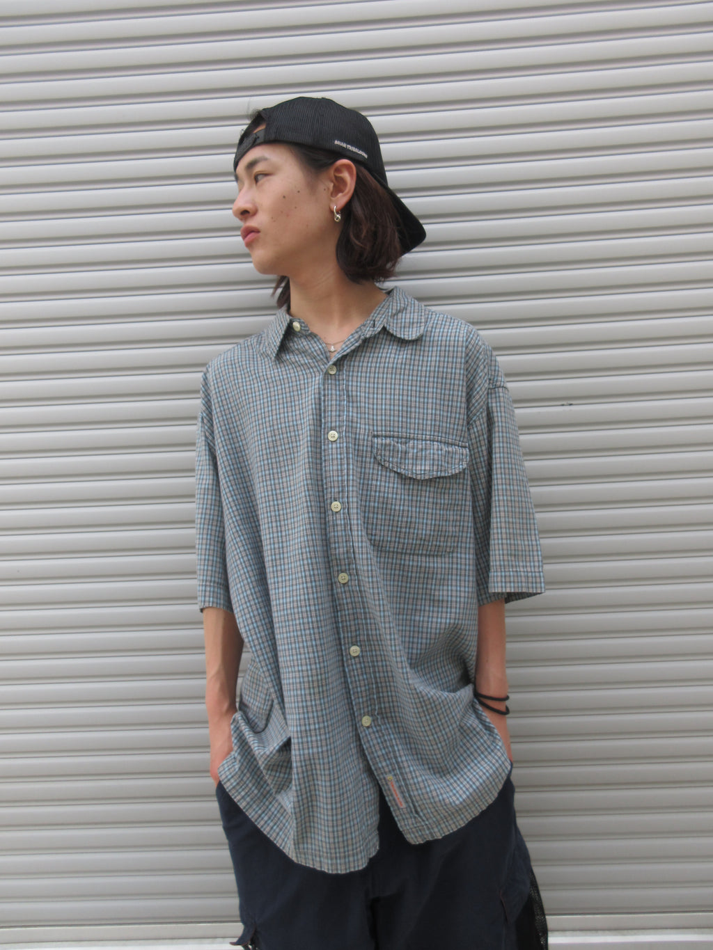 00s Anchor Blue Check S/S Shirts