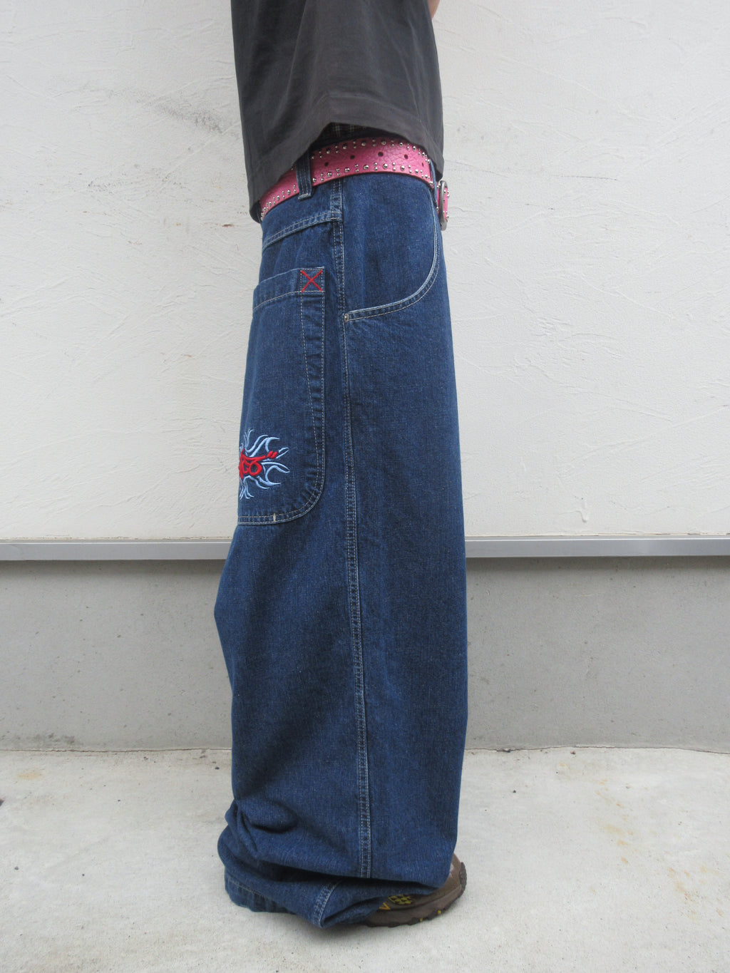 90~00s JNCO JEANS Logo Embroidered Hyper Baggy Denim