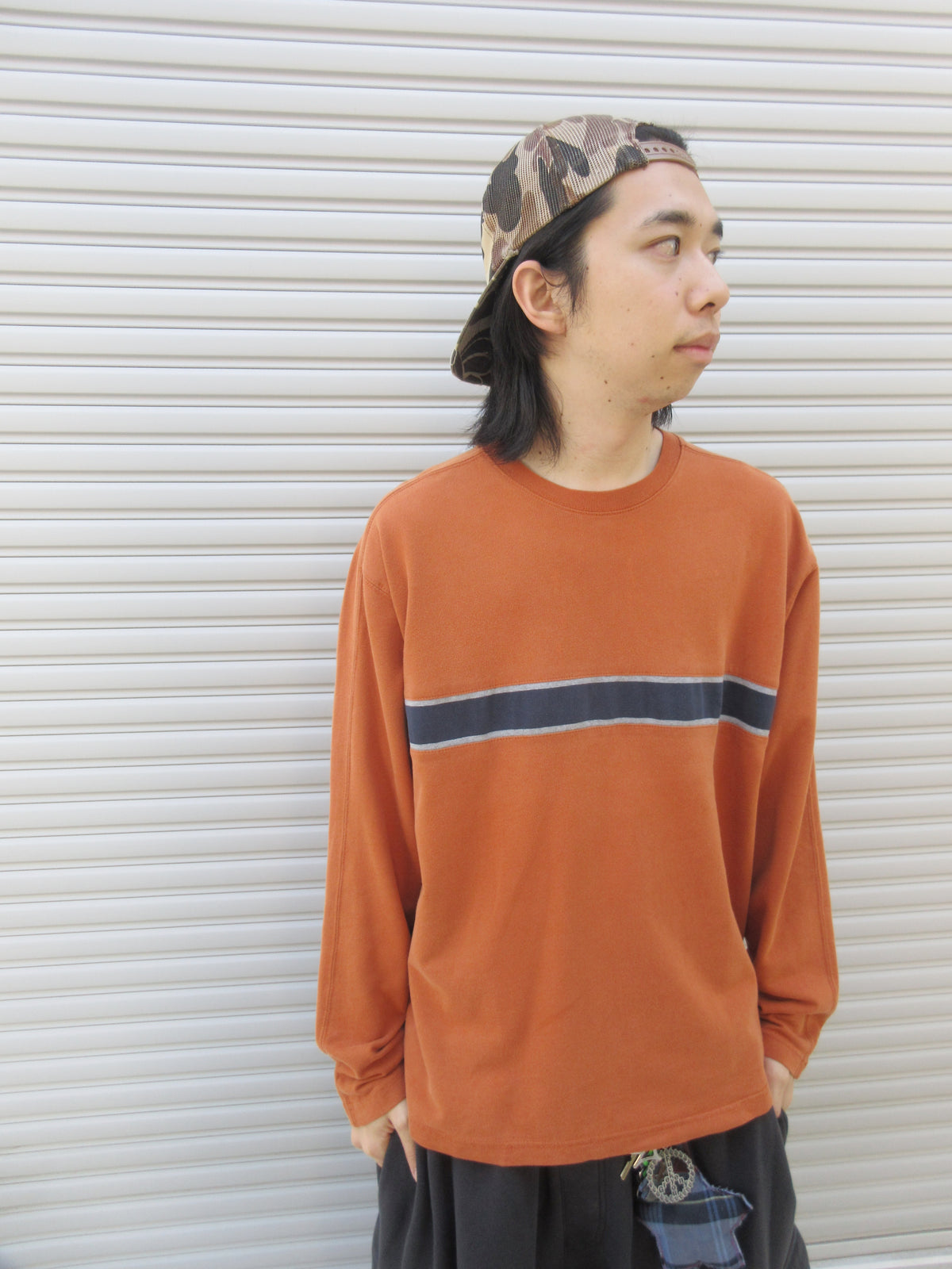 90~00s ROUTE66 Lining Design L/S Tee