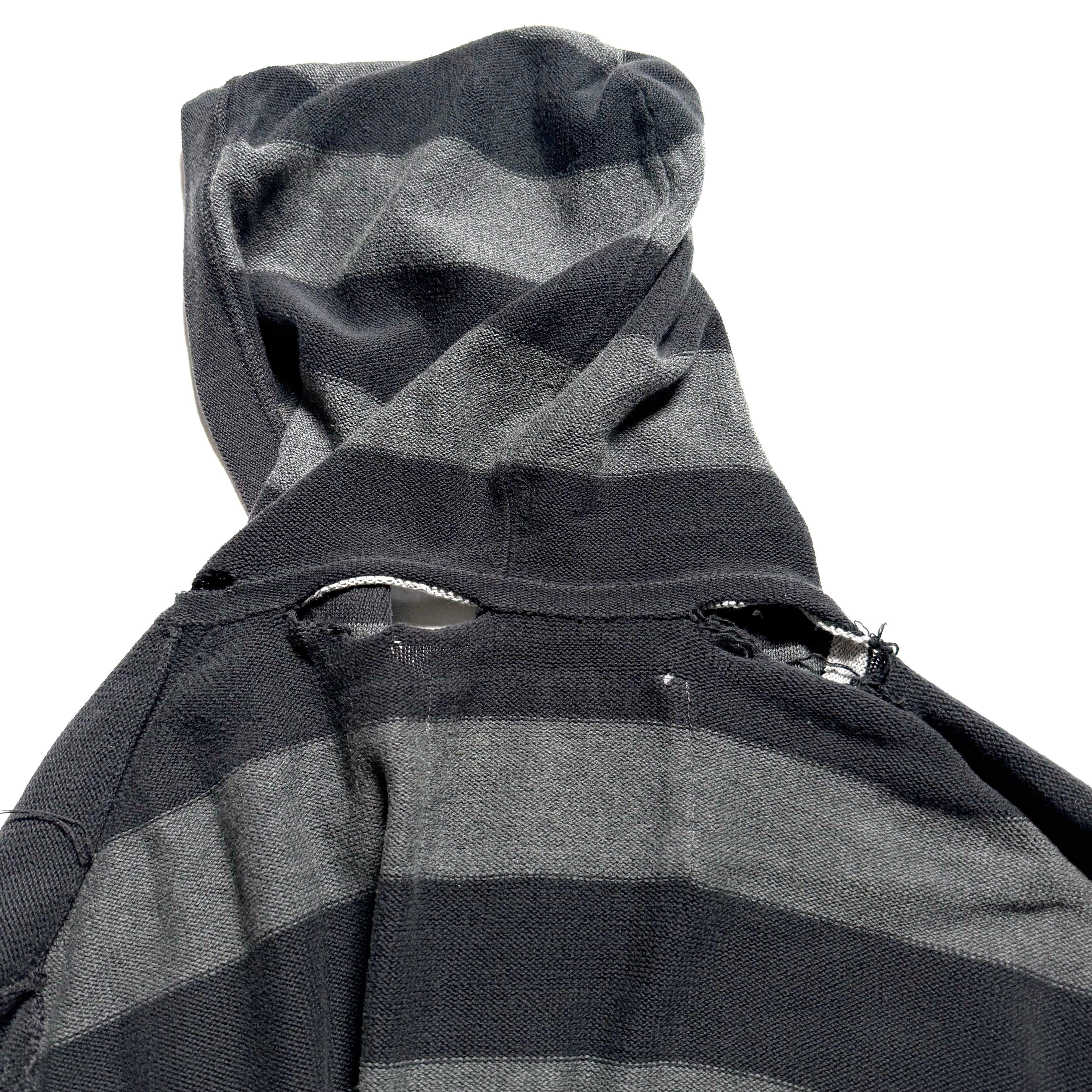10s AMERICAN EAGLE Zipup Striped Knit Hoodie