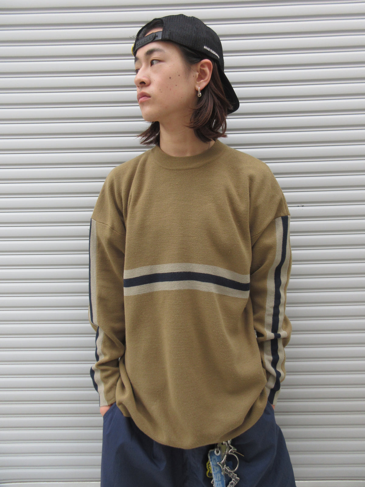 90~00s UNIONBAY Border Lining Knit Sweater