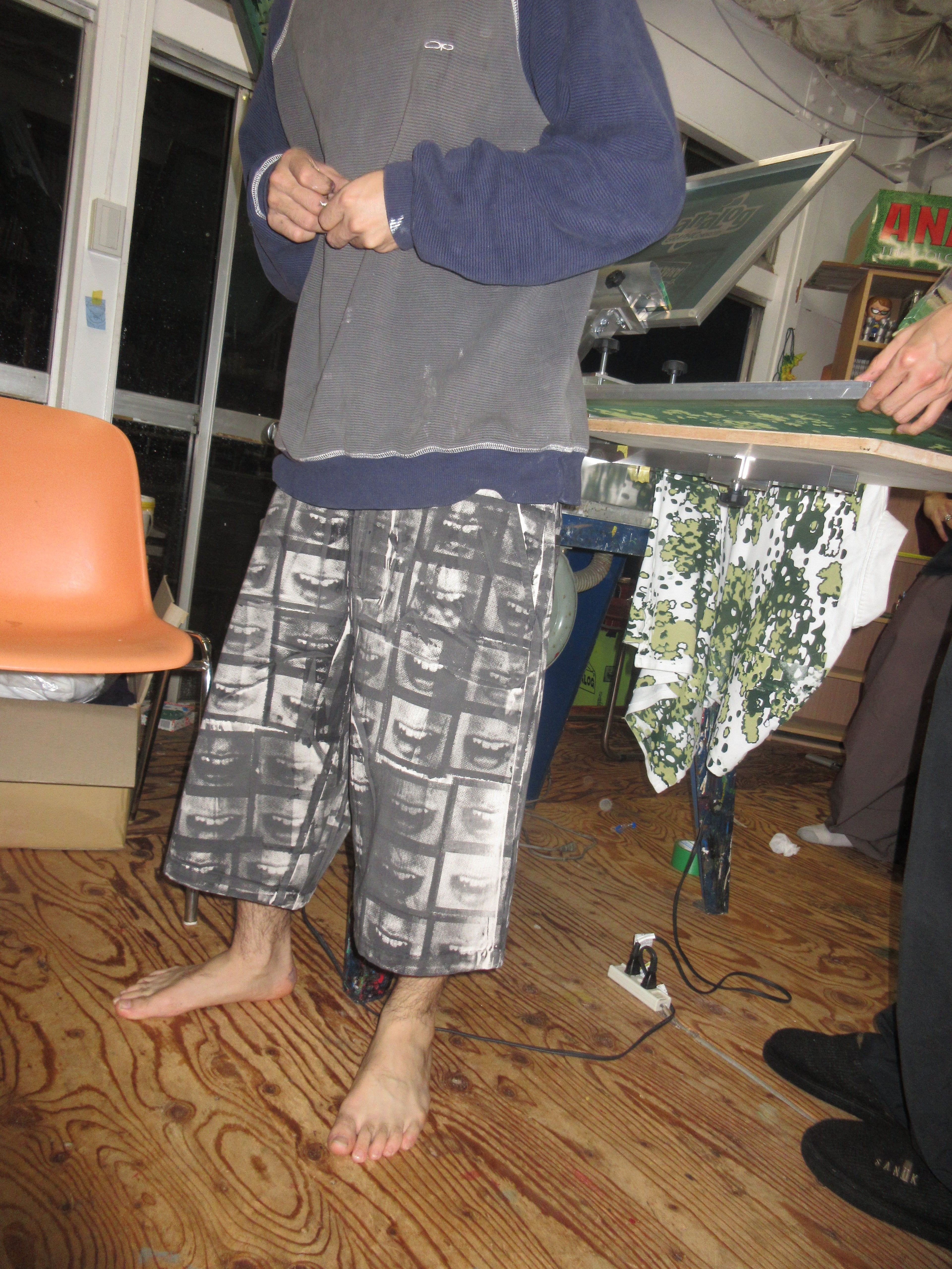 00s Anchor Blue Work Wear × ANRGRNY Design Shorts