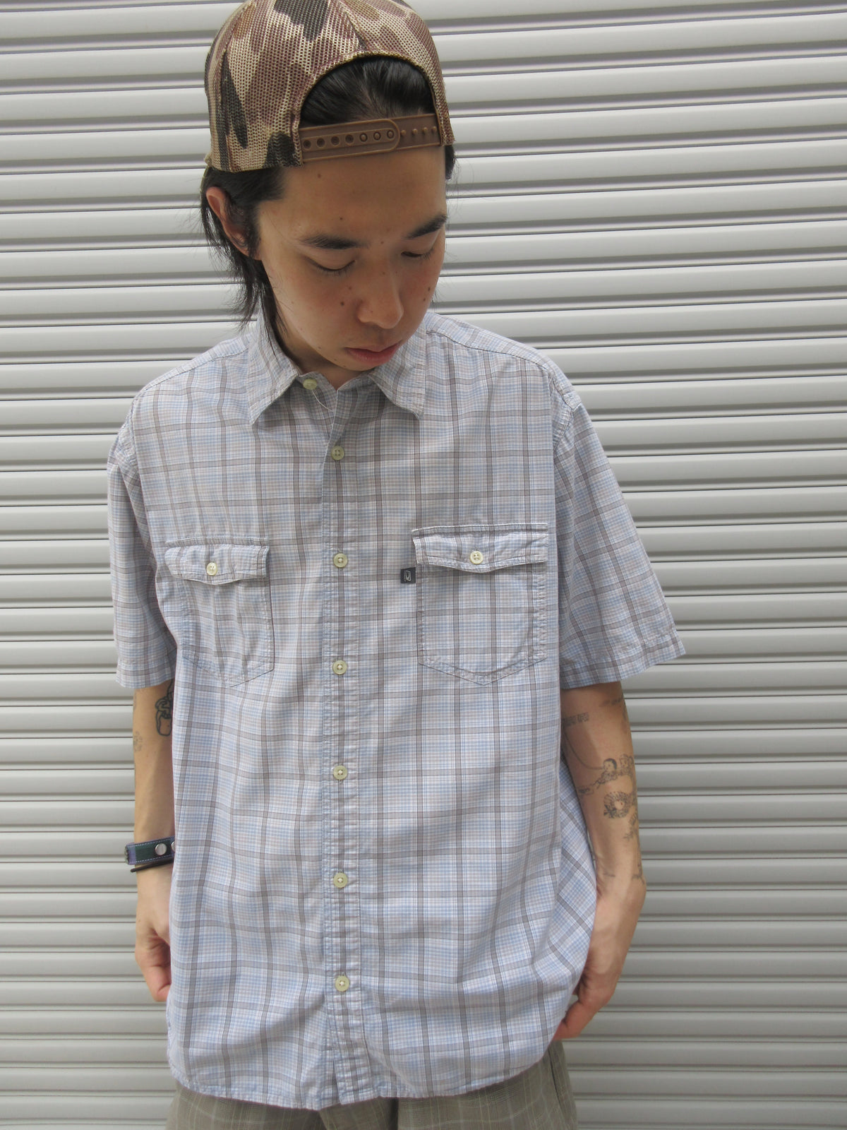 00s OLD NAVY Tech Check S/S Shirts
