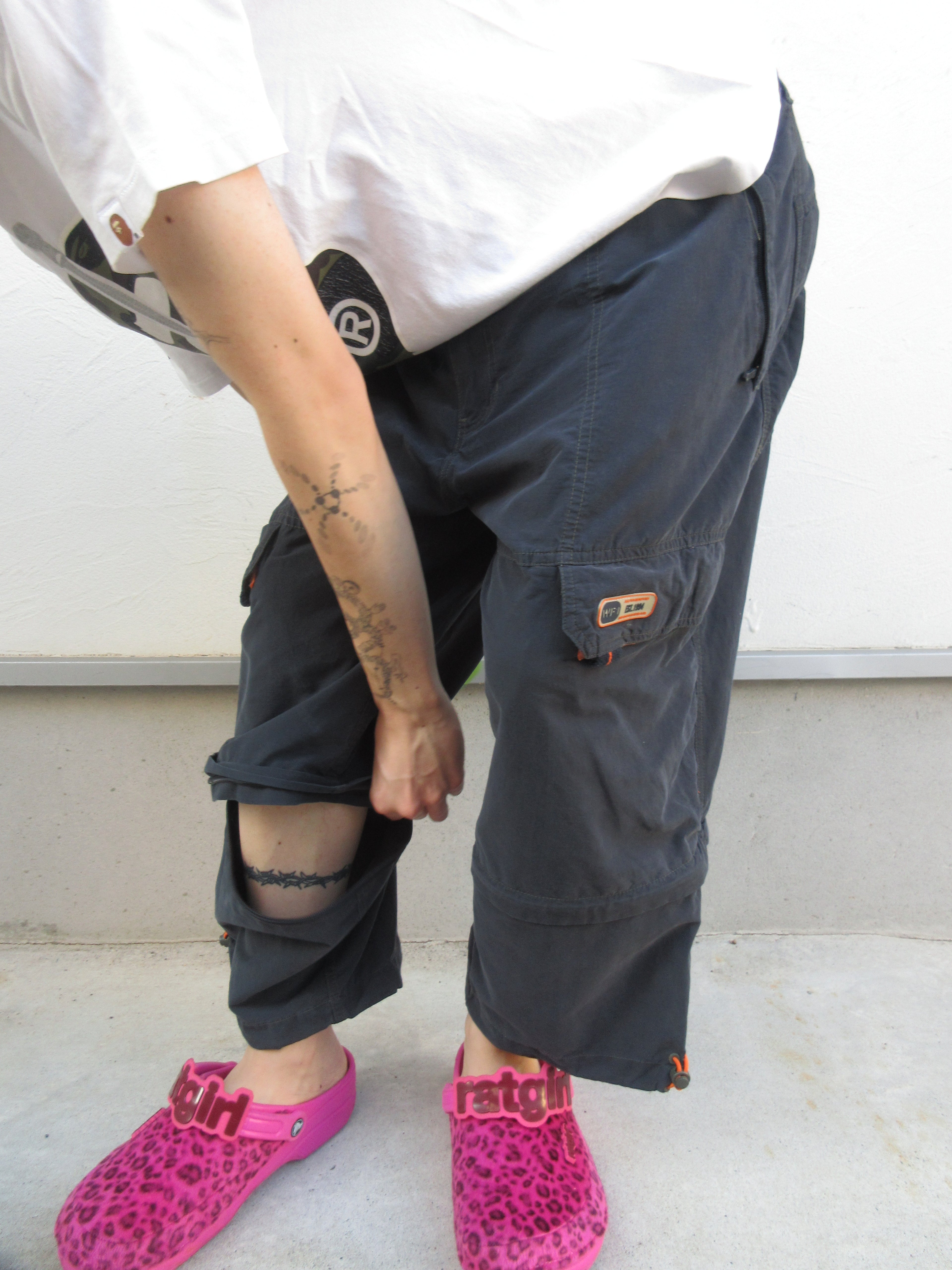 00s WEAR FIRST Super Baggy Convertible Cropped Shorts