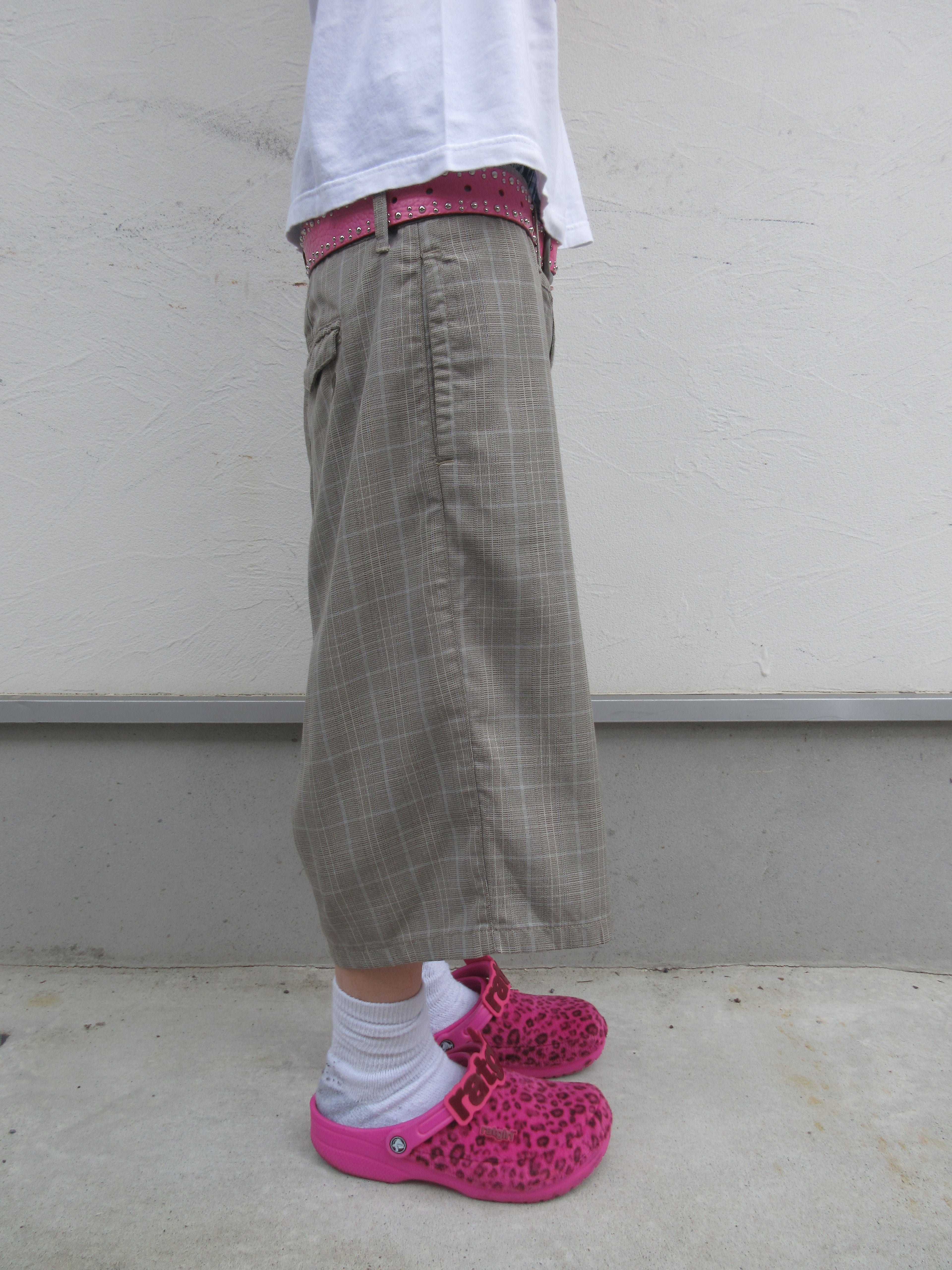 00s Trance Nine Baggy Check Shorts