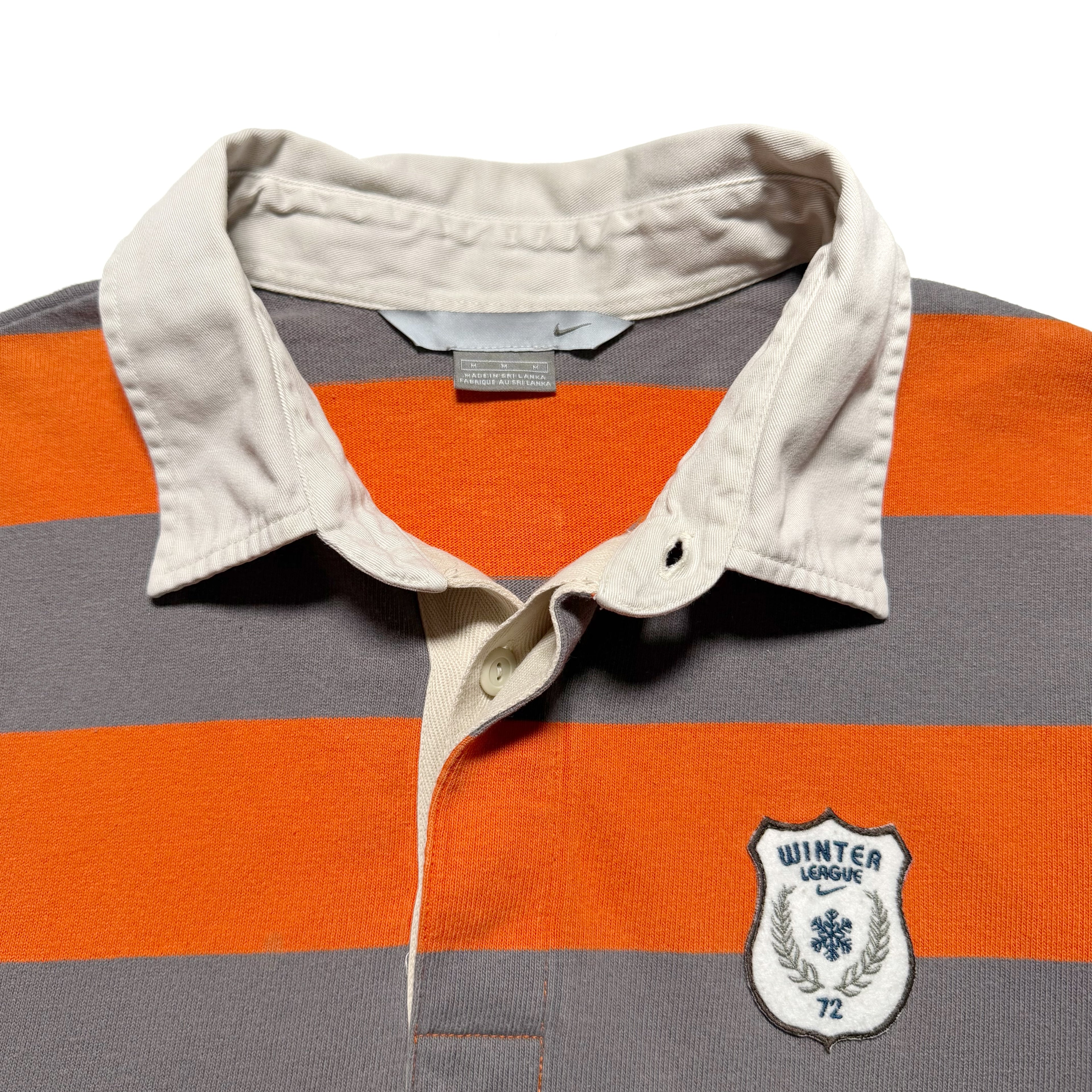 00s NIKE Striped L/S Rugger Shirt