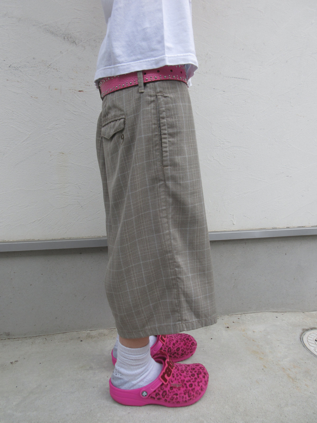 00s Trance Nine Baggy Check Shorts