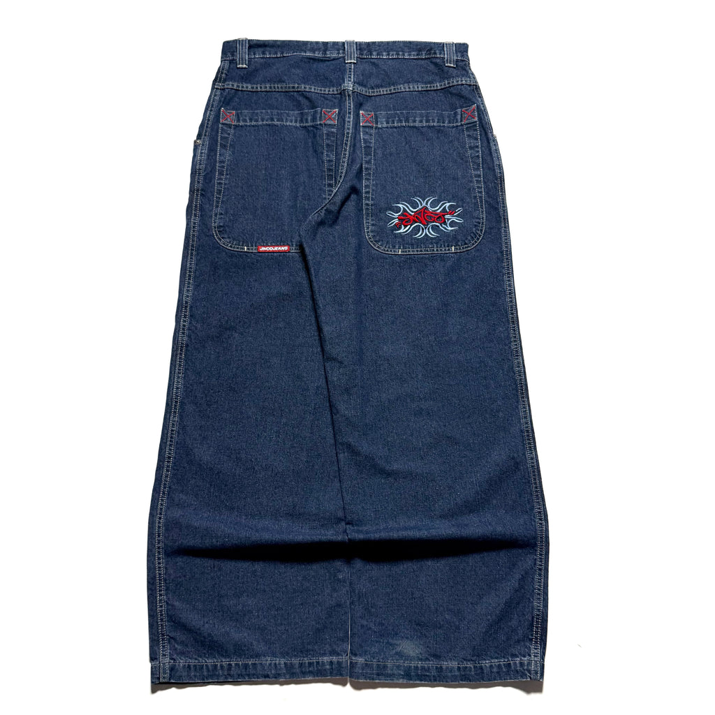 90~00s JNCO JEANS Logo Embroidered Hyper Baggy Denim