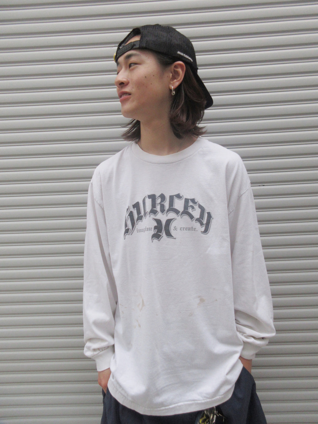 00s HURLEY Logo Graphic L/S Tee