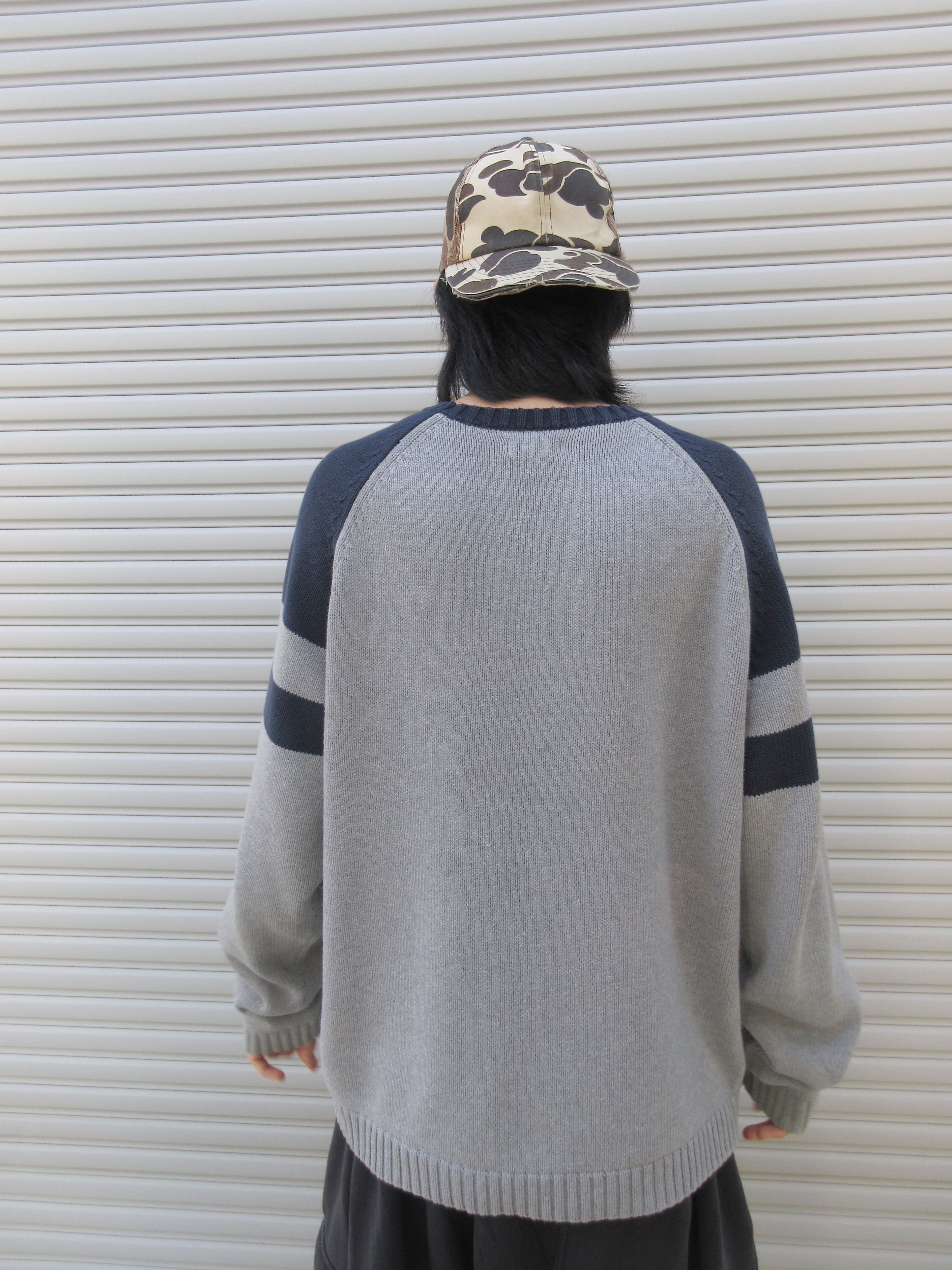 00s GUESS Design Two-tone Knit Sweater