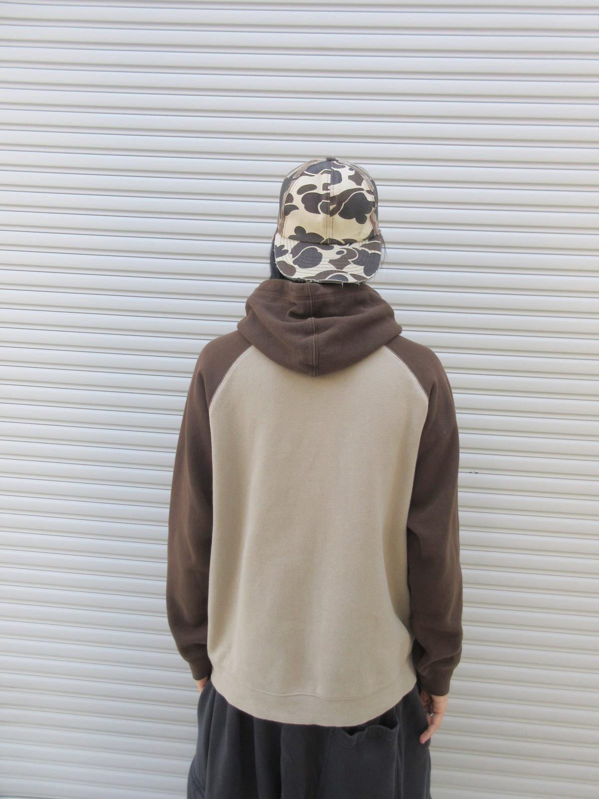 00s SIDEOUT Logo Two-tone Hoodie