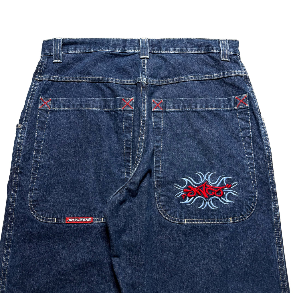 90~00s JNCO JEANS Logo Embroidered Hyper Baggy Denim