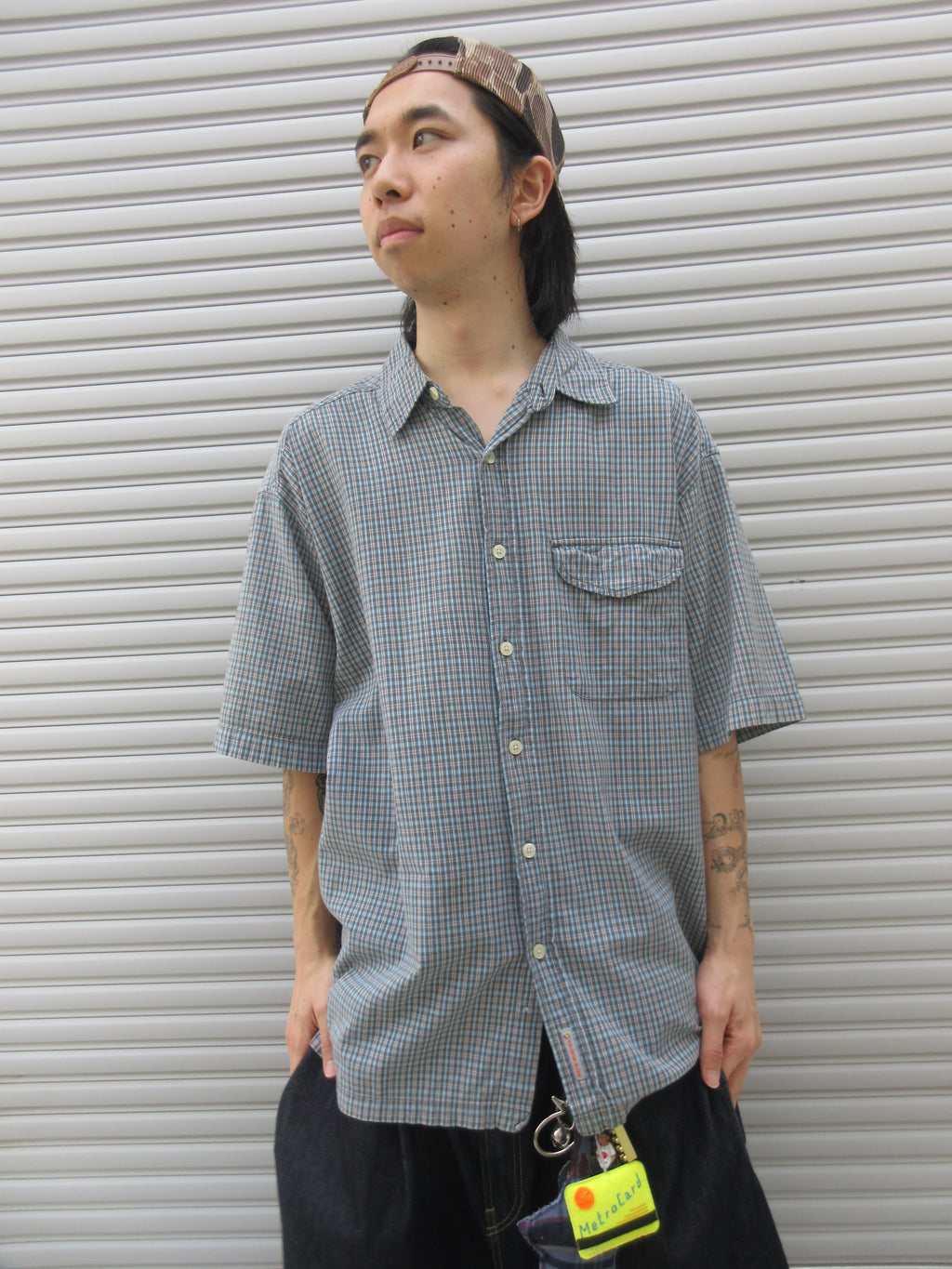 00s Anchor Blue Check S/S Shirts