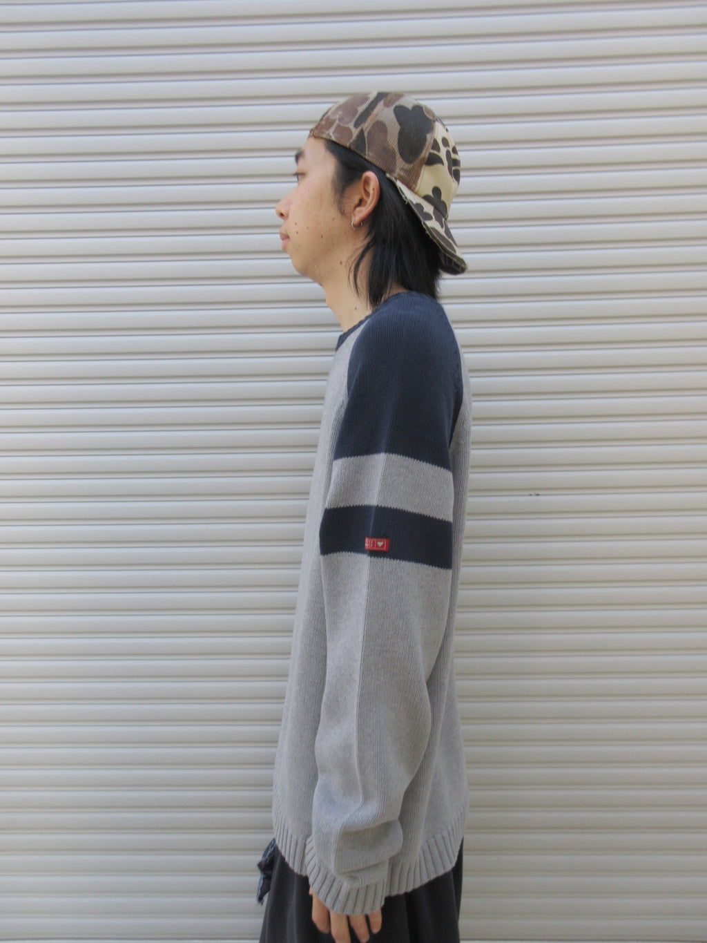 00s GUESS Design Two-tone Knit Sweater