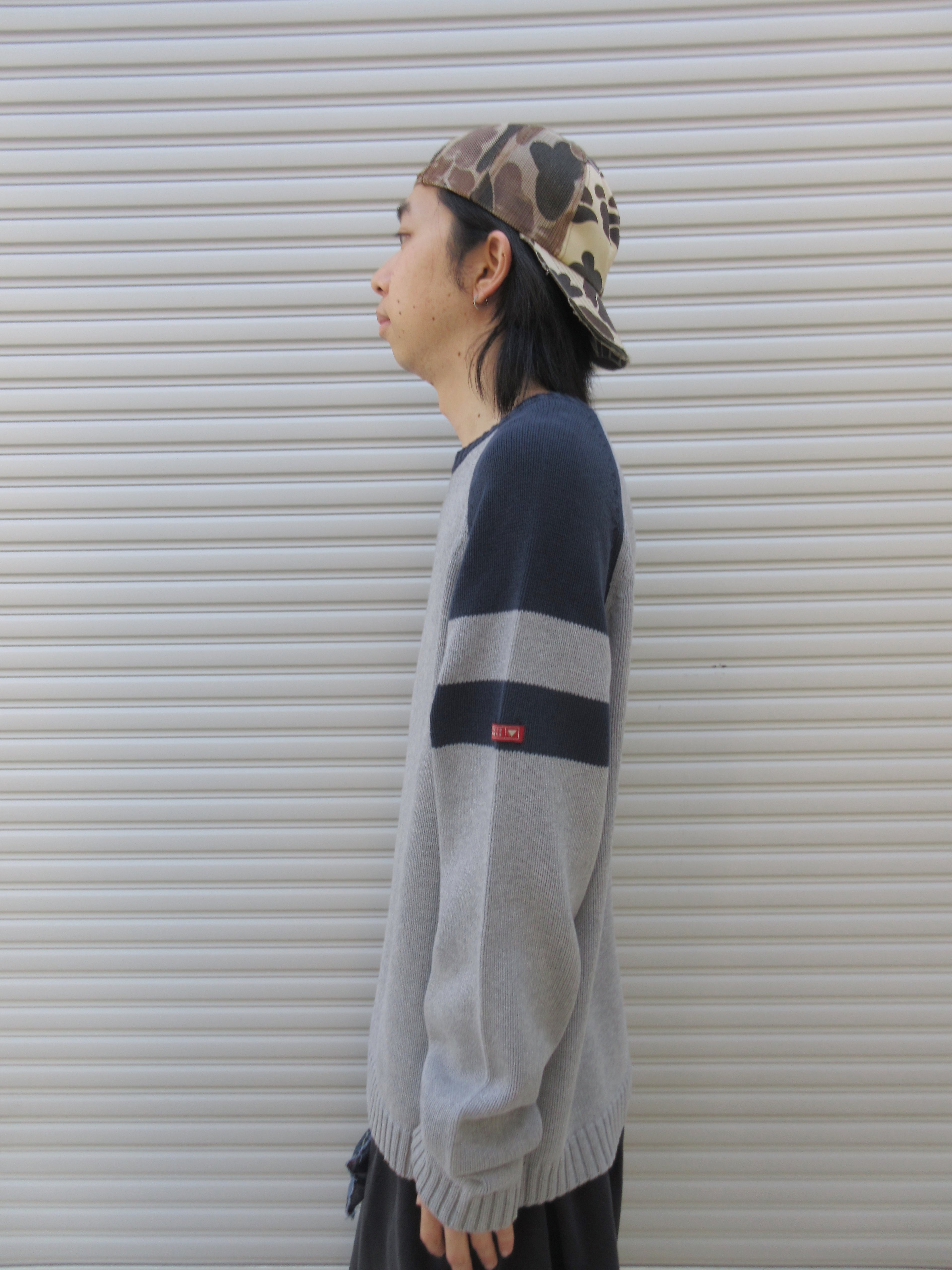 00s GUESS Design Two-tone Knit Sweater