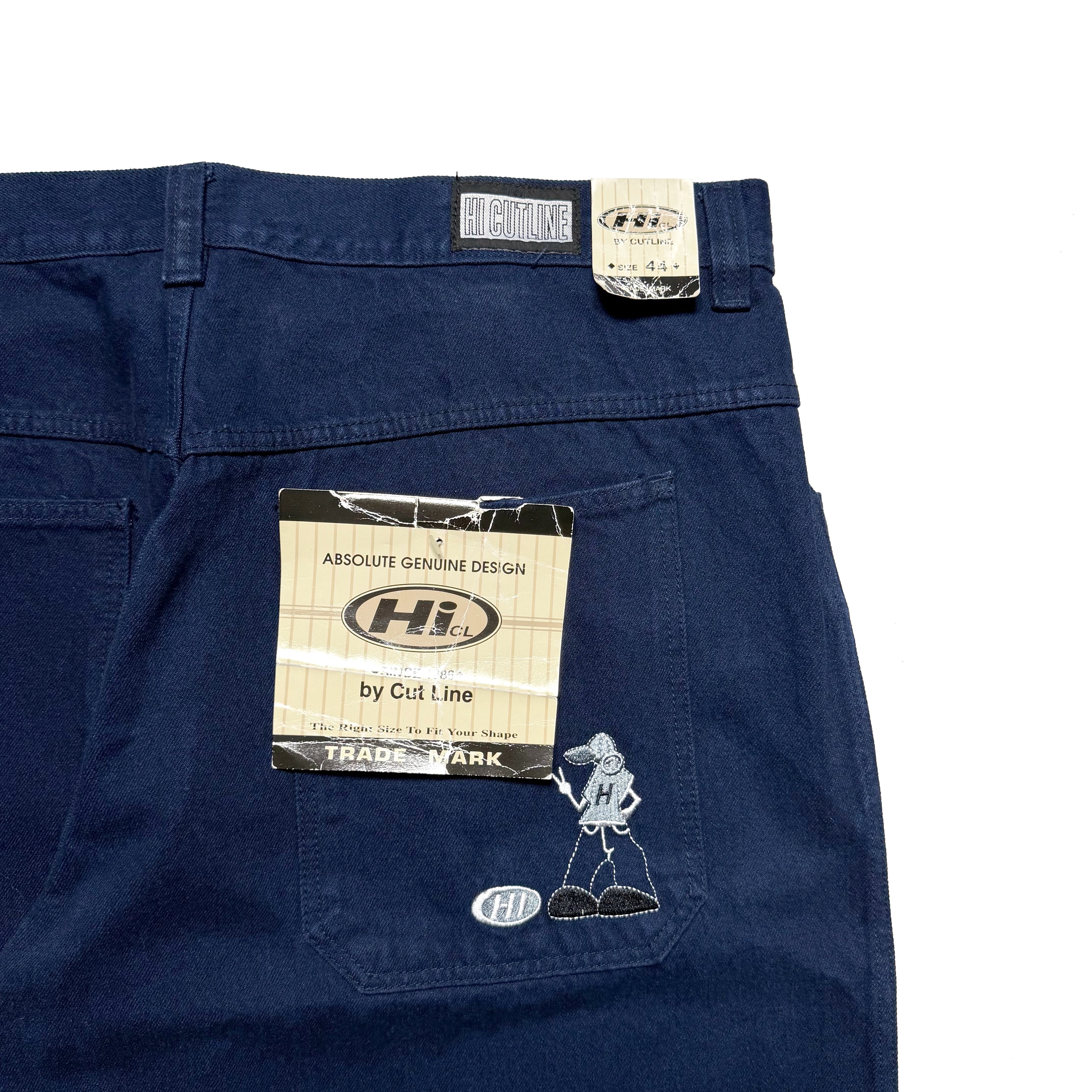 90s HI CUT LINE Hyper Baggy Denim