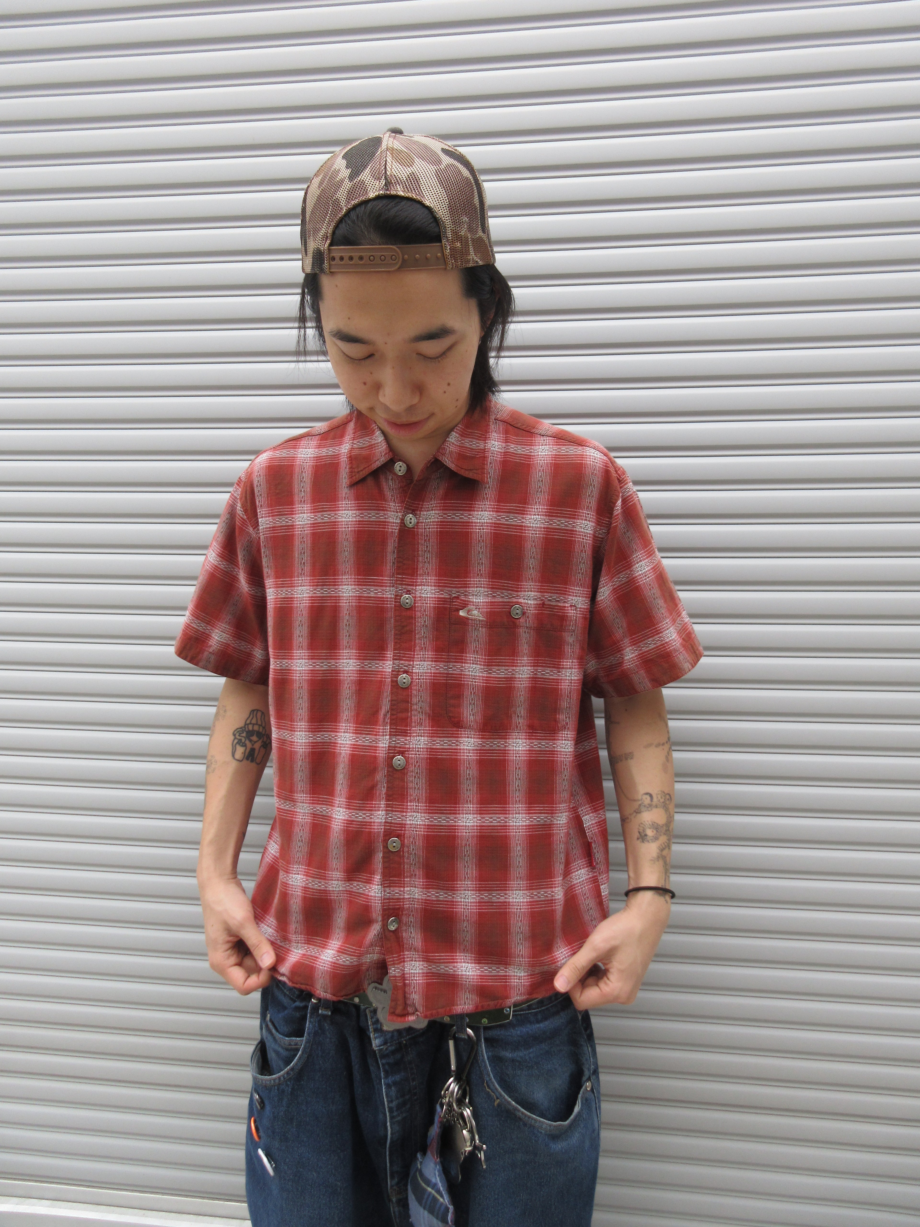 00s QUIKSILVER Check S/S Shirts