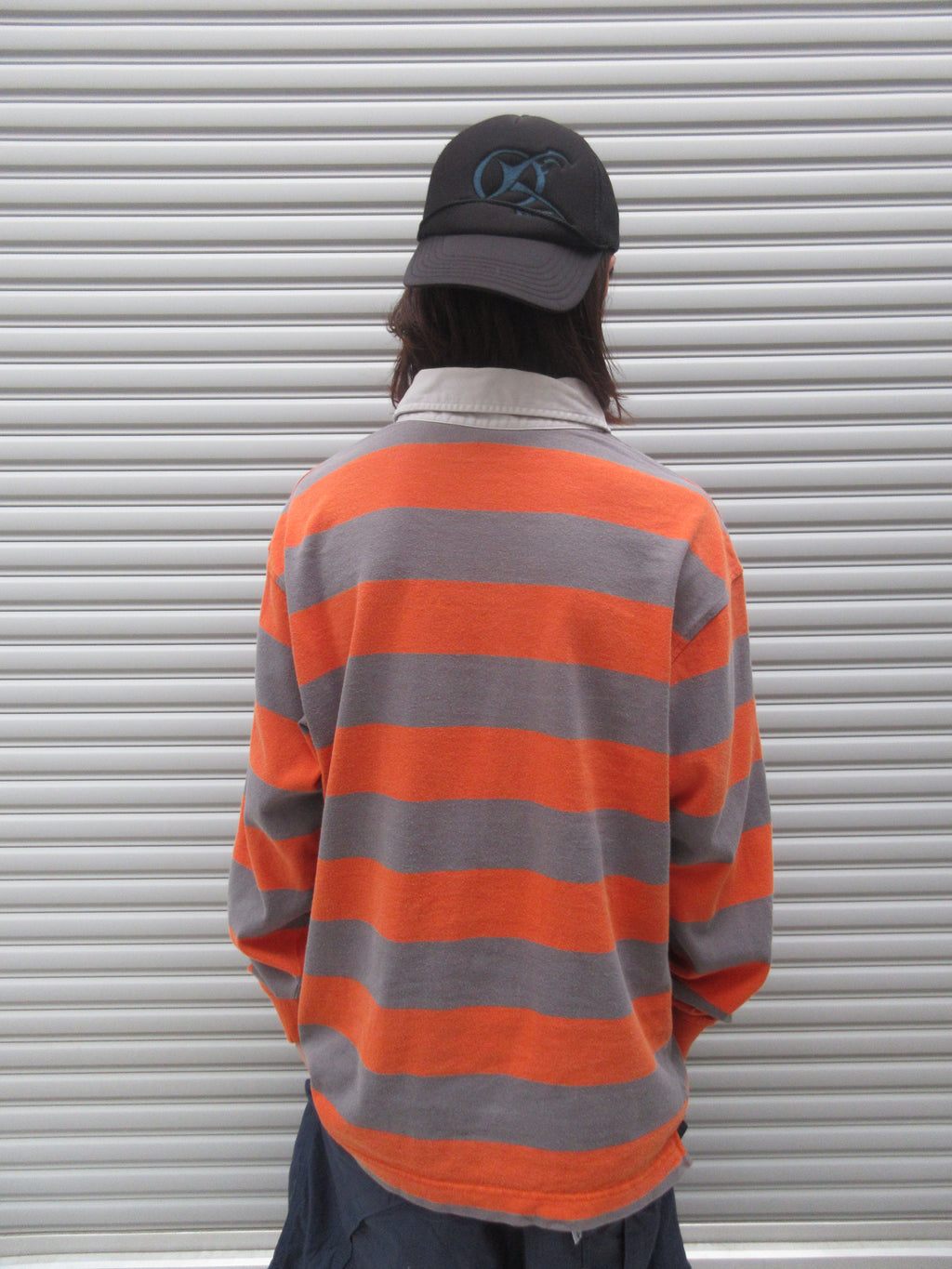 00s NIKE Striped L/S Rugger Shirt