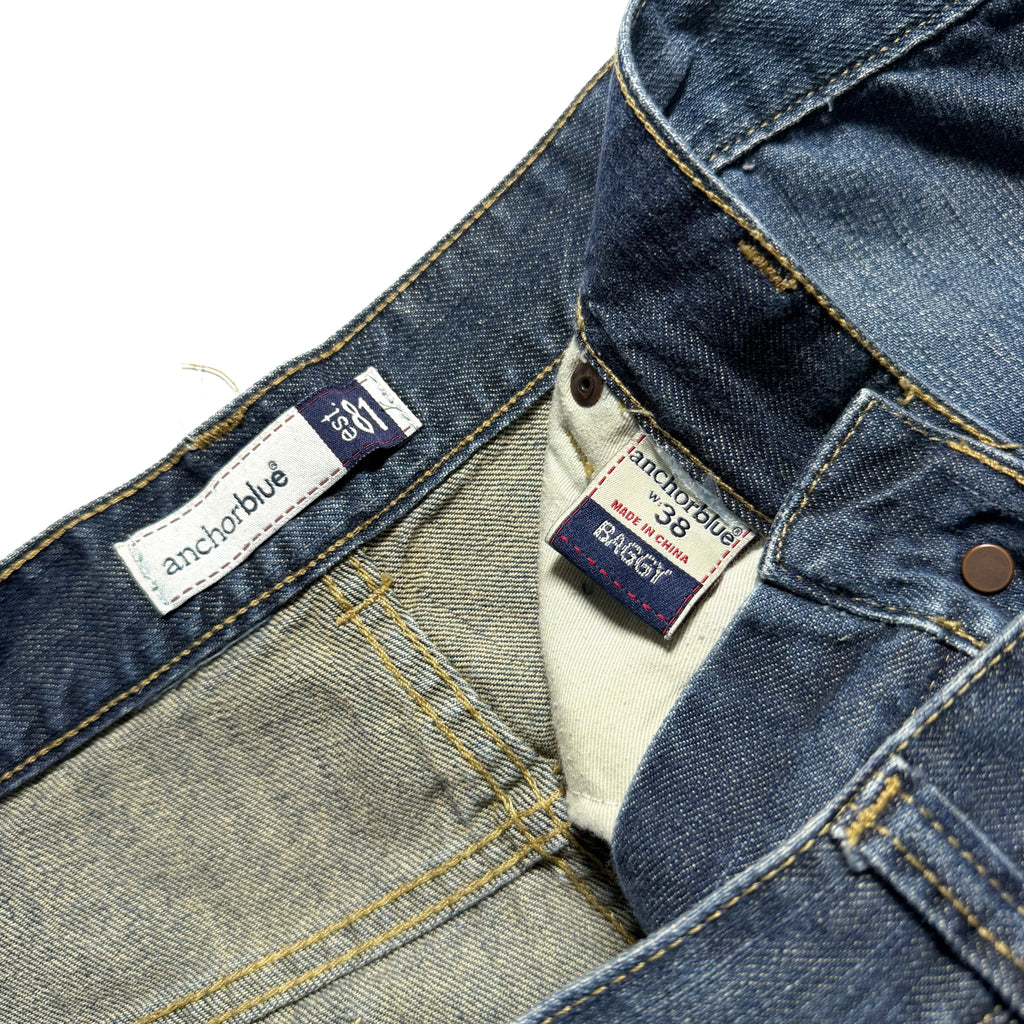 00s Anchor Blue BAGGY Denim Shorts