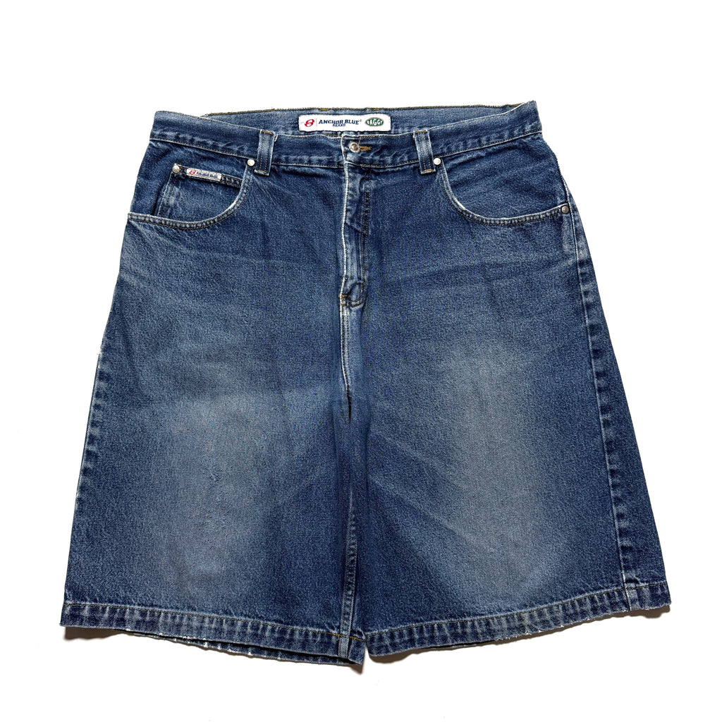 90~00s Anchor Blue BAGGY Jorts
