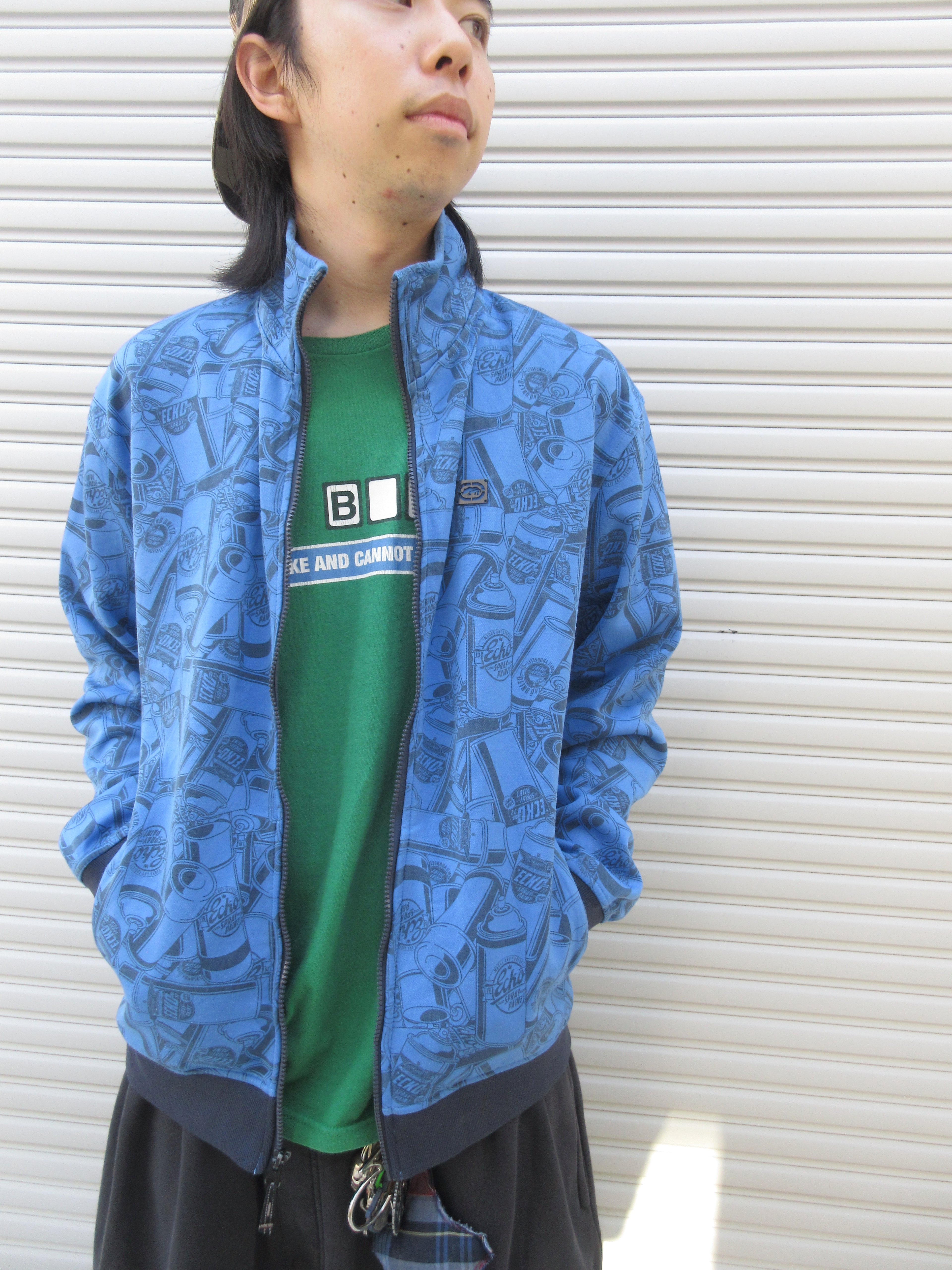 00~10s ECKO Spray Can Graphic Zipup Sweat Shirts