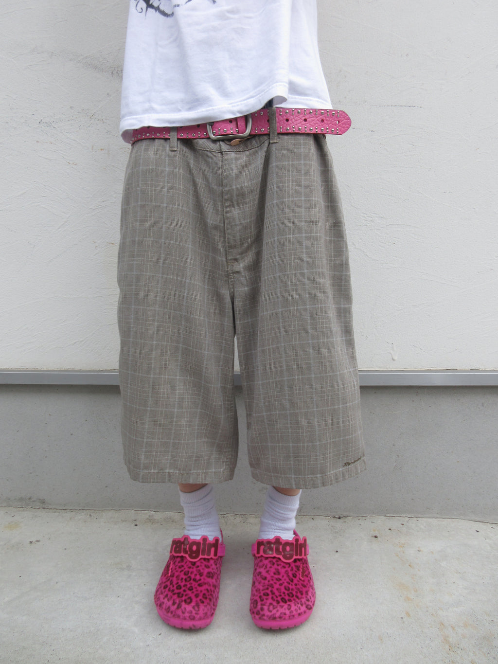 00s Trance Nine Baggy Check Shorts