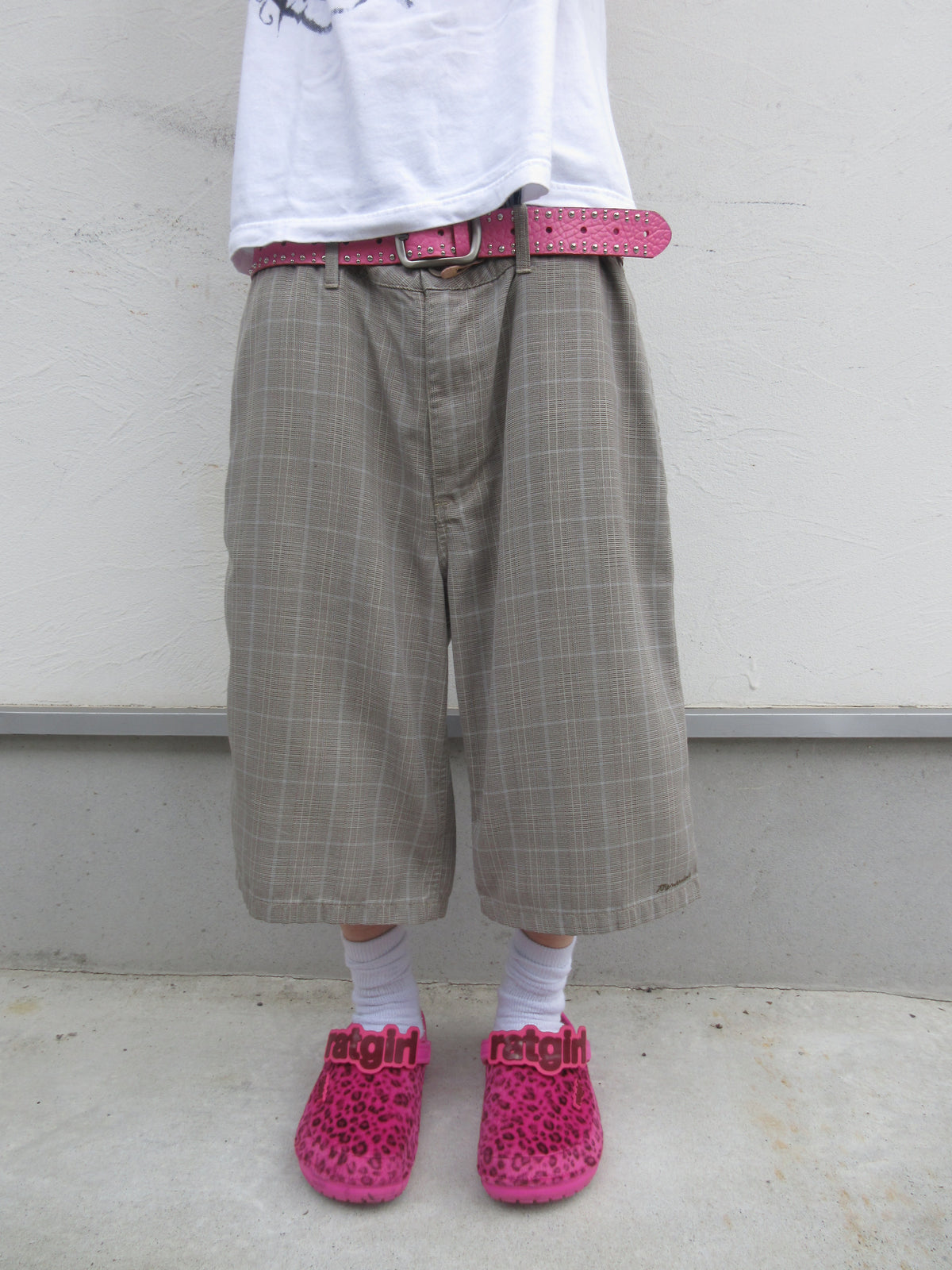 00s Trance Nine Baggy Check Shorts