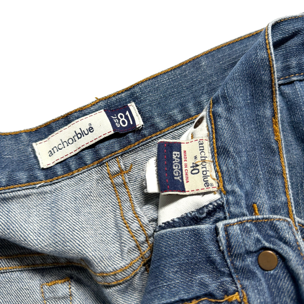 00s Anchor Blue BAGGY Denim Shorts