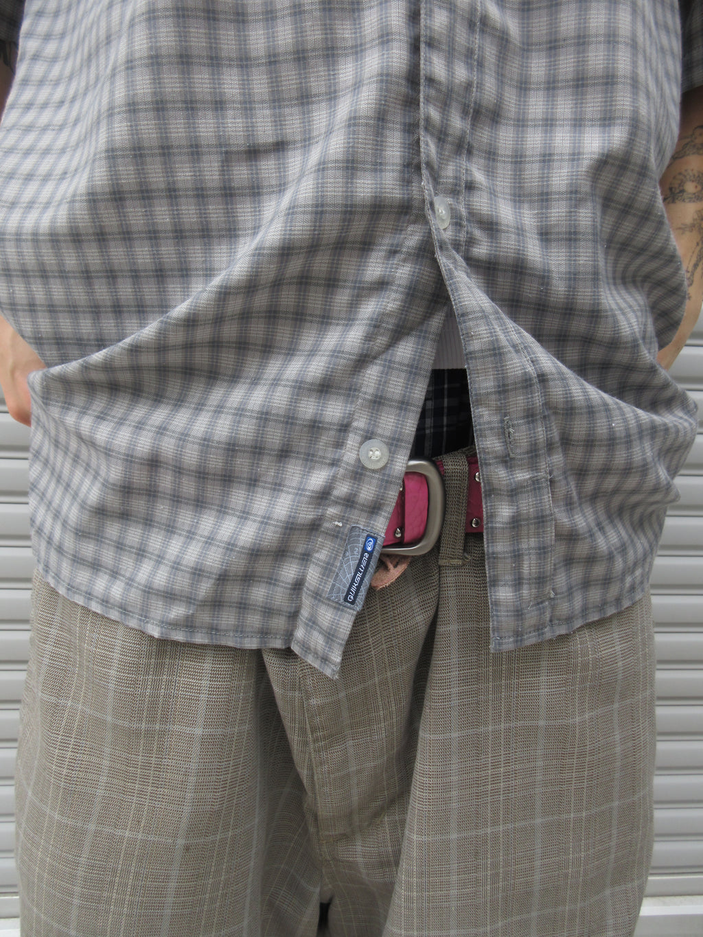 00s QUIKSILVER Check S/S Shirts
