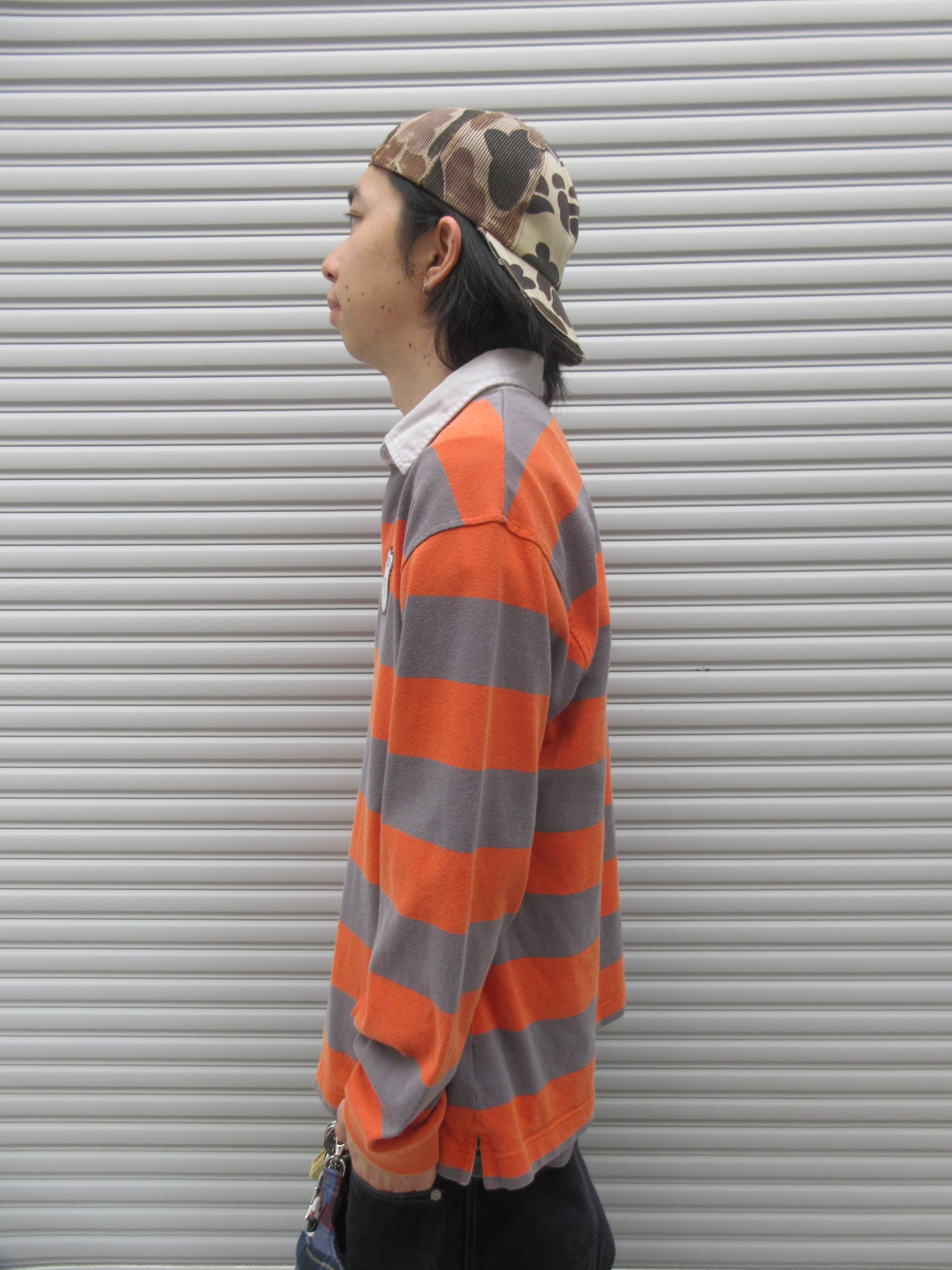 00s NIKE Striped L/S Rugger Shirt