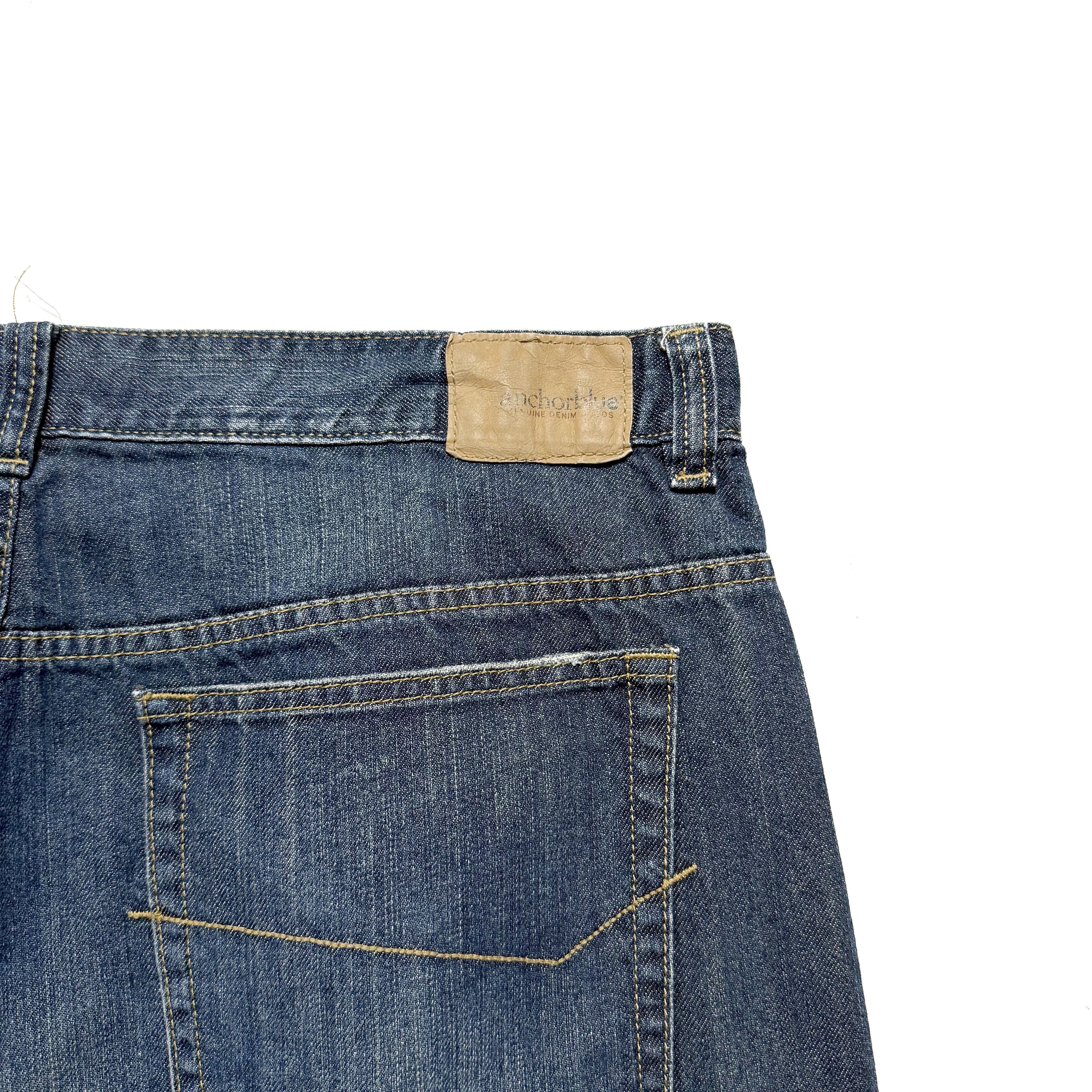 00s Anchor Blue BAGGY Denim Shorts