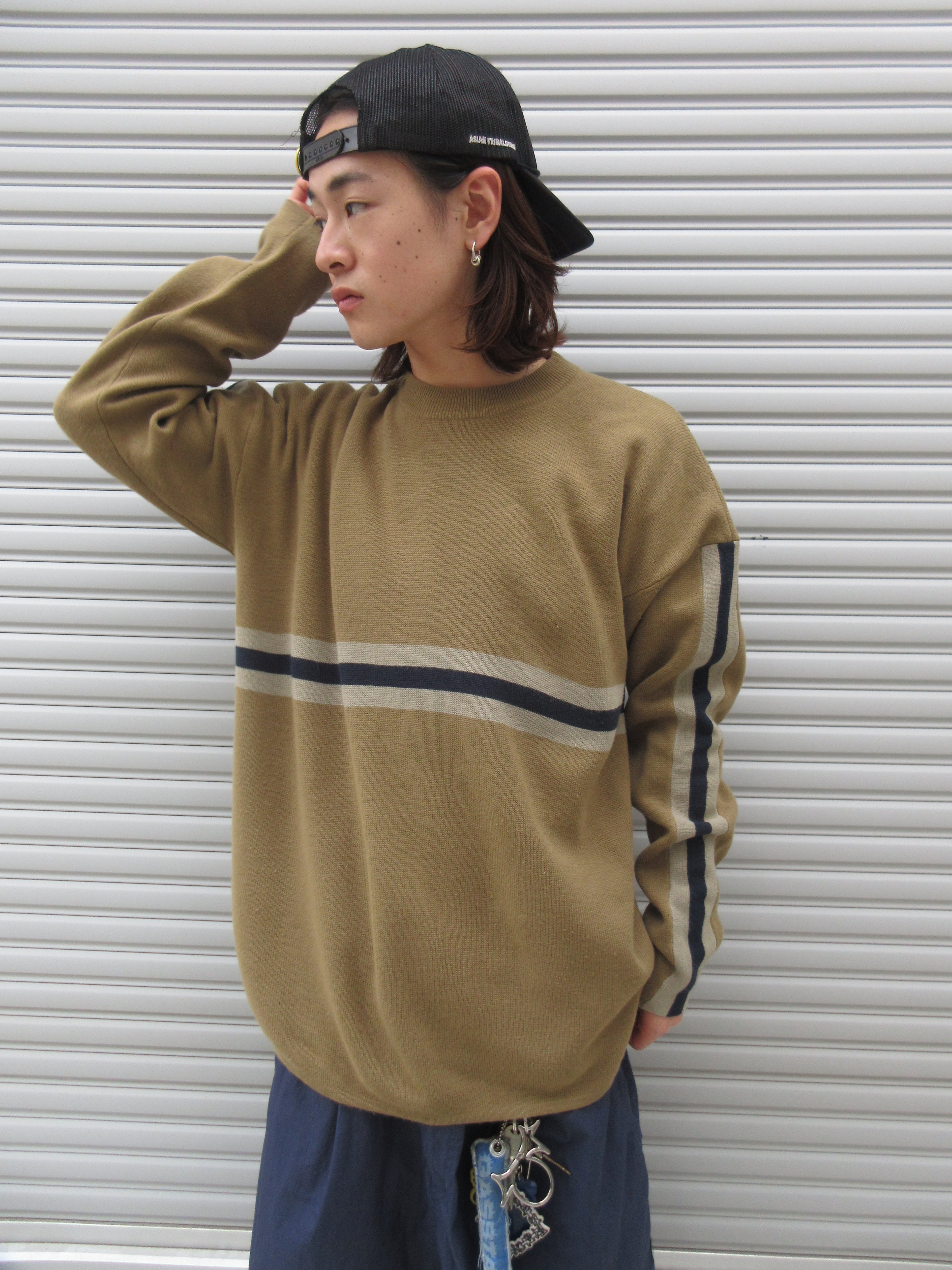 90~00s UNIONBAY Border Lining Knit Sweater
