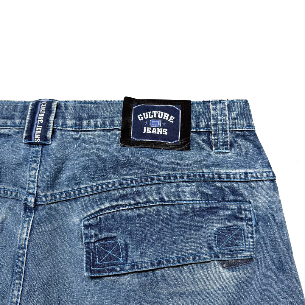 90~00s CULTURE JEANS Super Baggy Cargo Denim Shorts