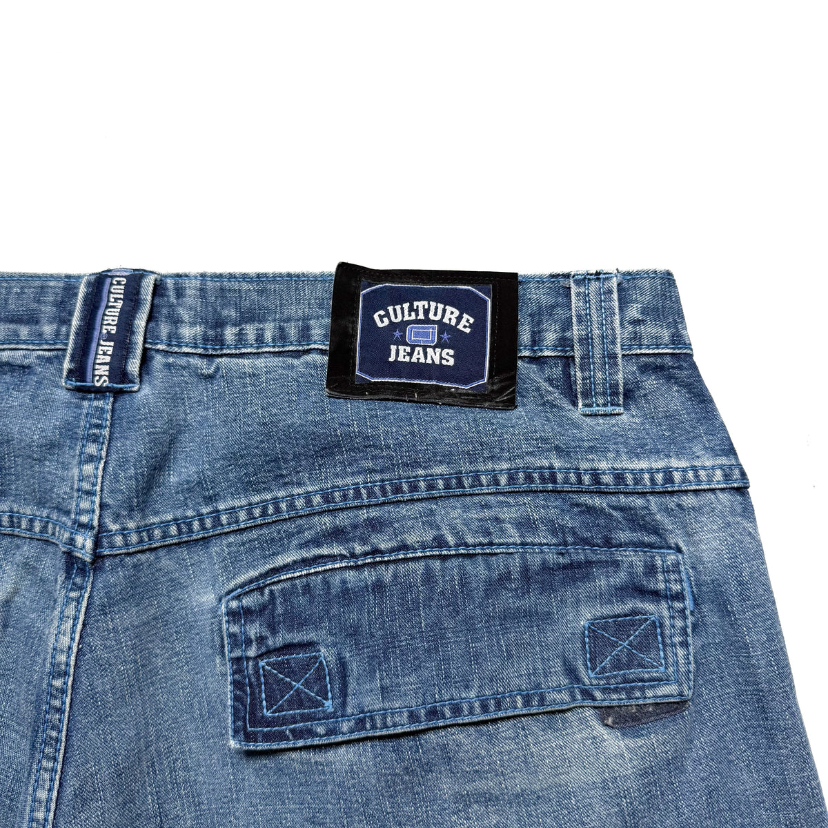 90~00s CULTURE JEANS Super Baggy Cargo Denim Shorts